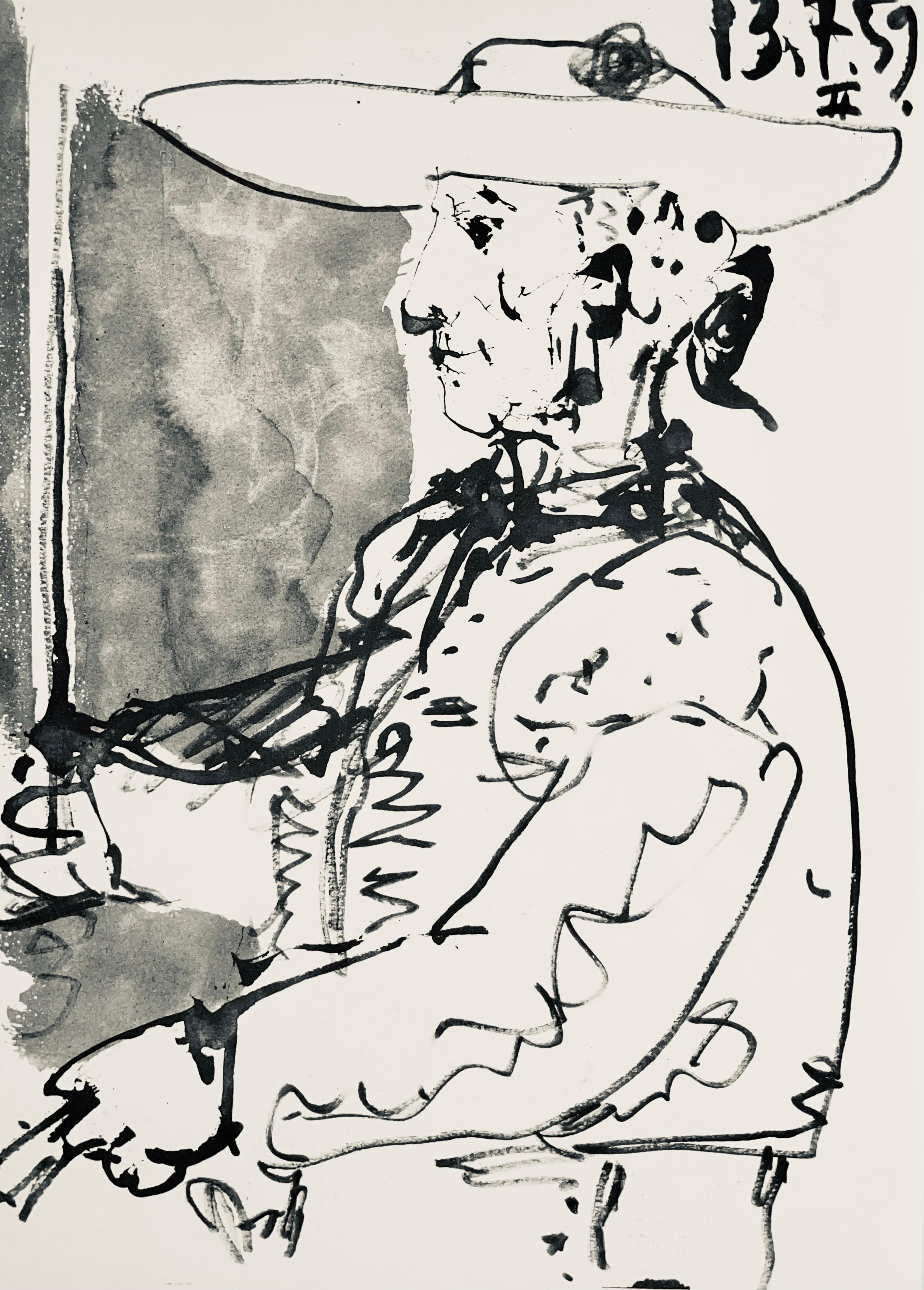 Pablo Picasso Figurative Print - Picasso, Composition (Bloch 1276; Czwiklitzer 23), Toros y Toreros (after)