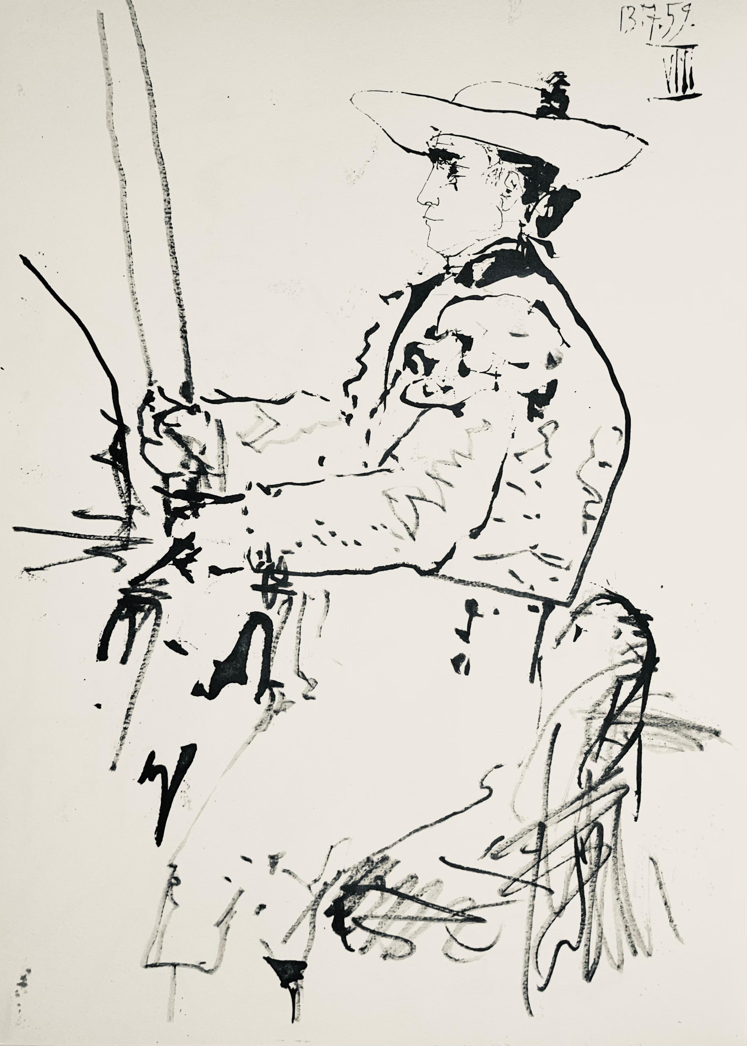 Pablo Picasso Figurative Print – Picasso, Komposition (Bloch 1276; Czwiklitzer 23), Toros y Toreros (nach)