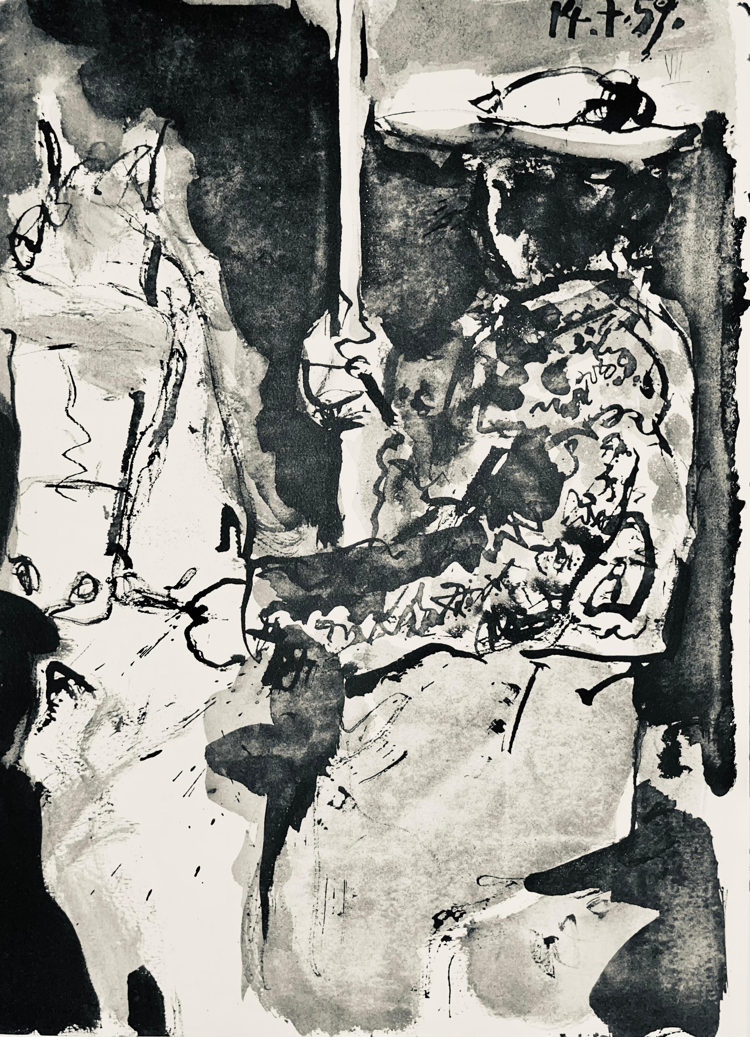 Pablo Picasso Figurative Print - Picasso, Composition (Bloch 1276; Czwiklitzer 23), Toros y Toreros (after)
