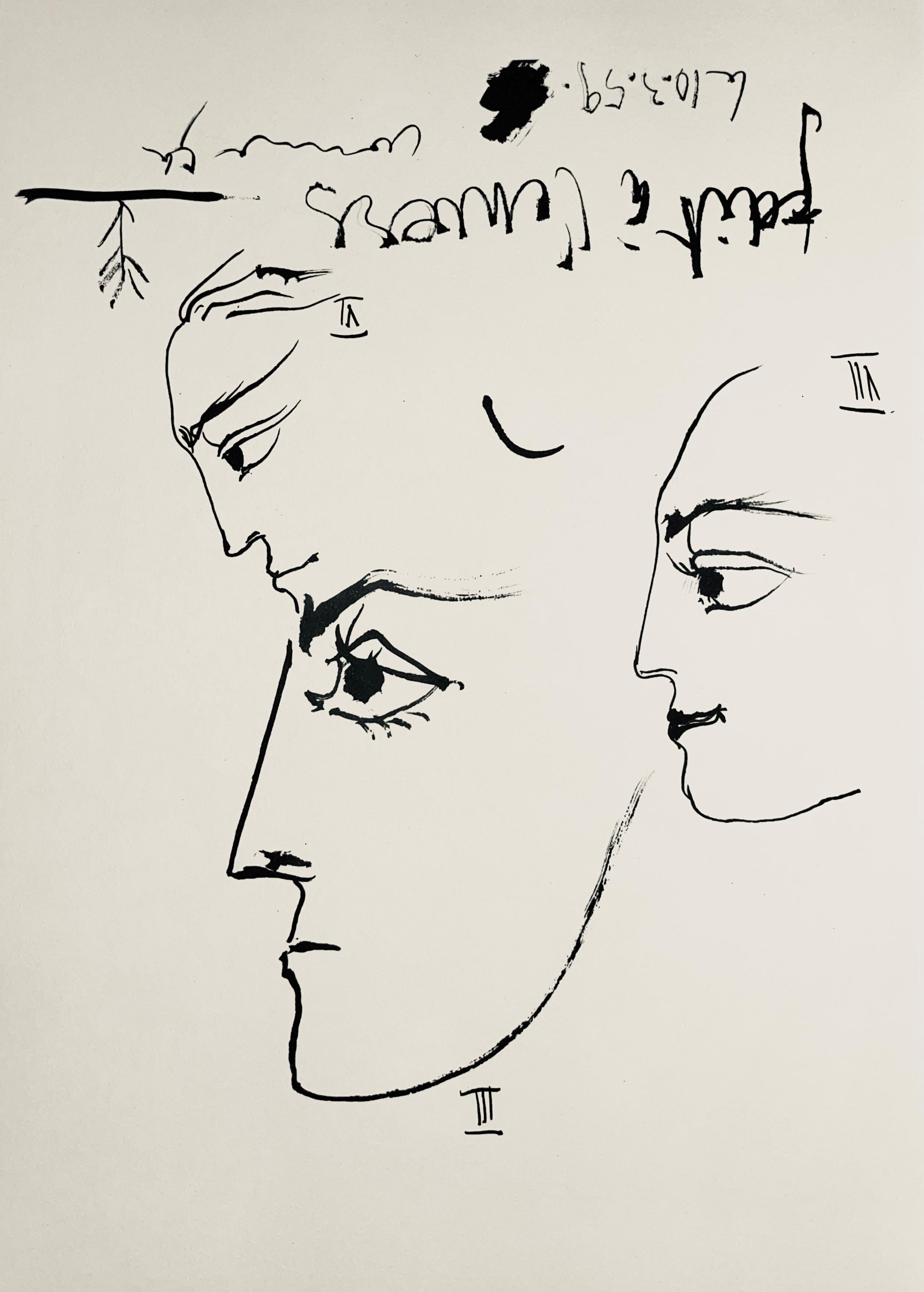 Pablo Picasso Landscape Print - Picasso, Composition (Bloch 1276; Czwiklitzer 23), Toros y Toreros (after)