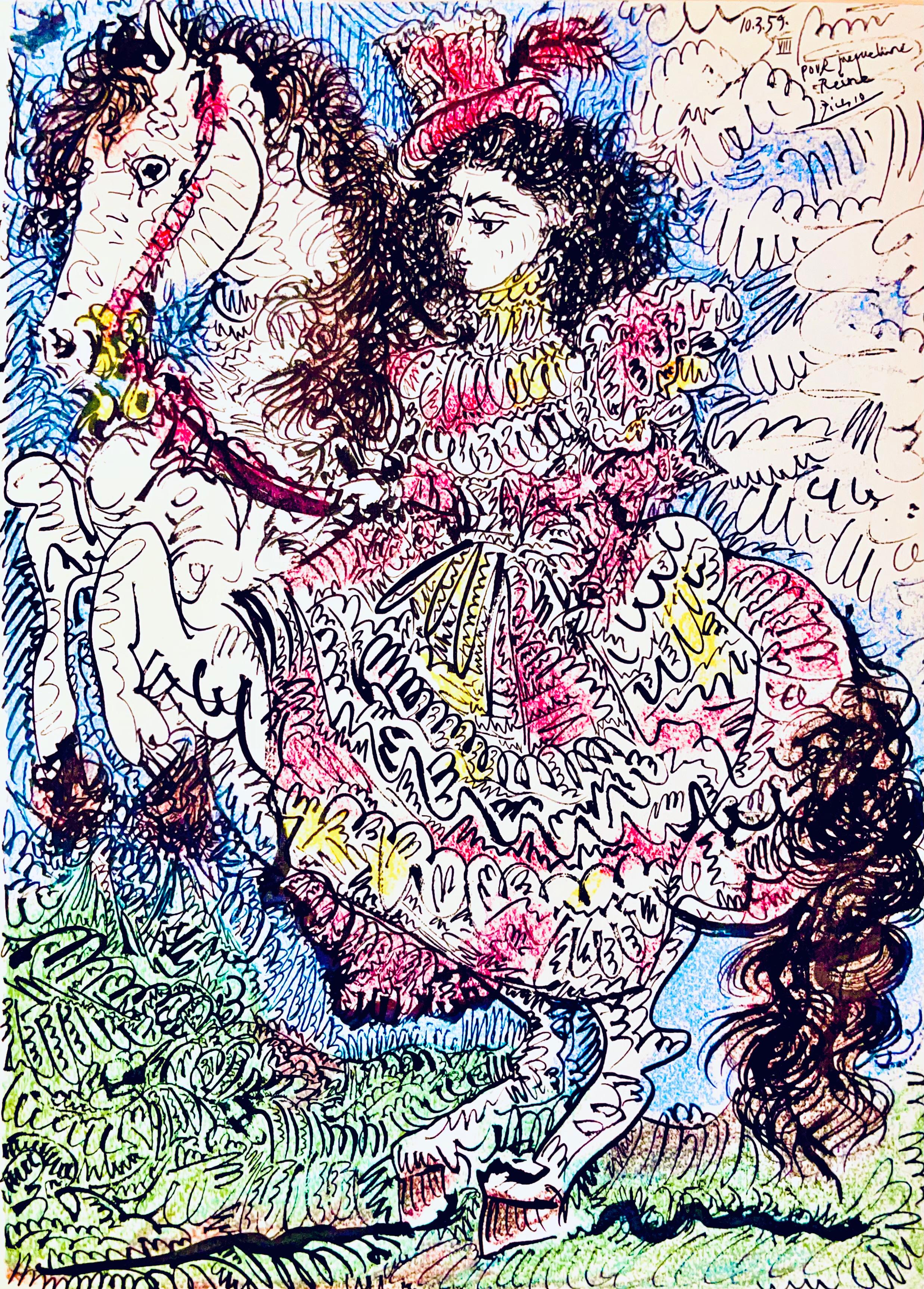 Pablo Picasso Figurative Print - Picasso, Composition (Bloch 1276; Czwiklitzer 23), Toros y Toreros (after)