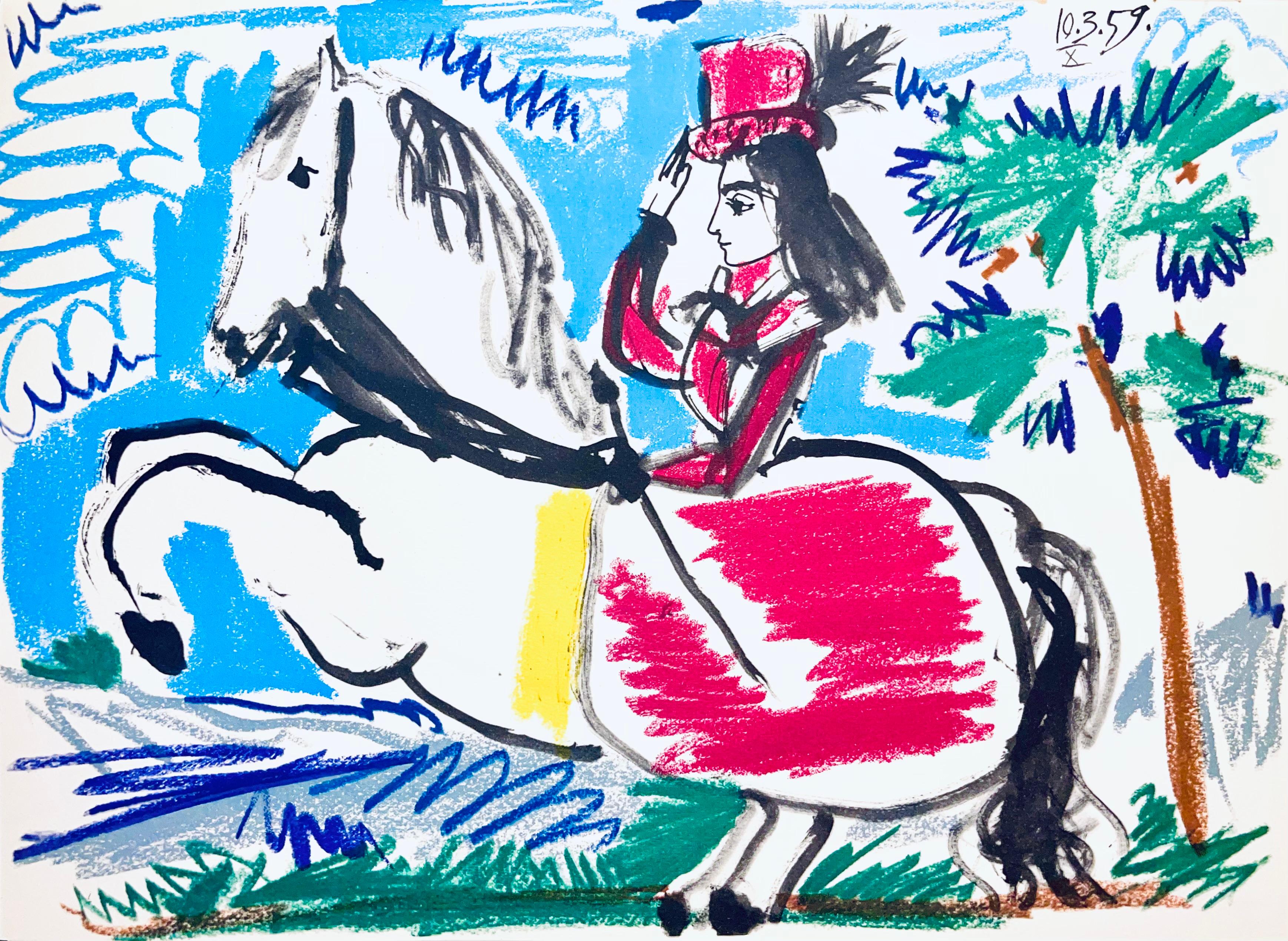 Pablo Picasso Figurative Print - Picasso, Composition (Bloch 1276; Czwiklitzer 23), Toros y Toreros (after)