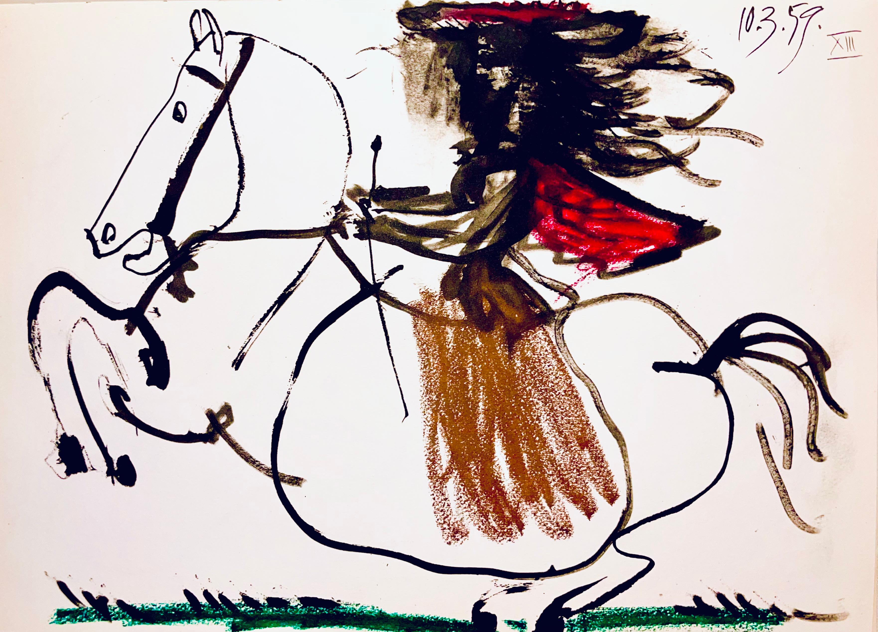 Pablo Picasso Figurative Print - Picasso, Composition (Bloch 1276; Czwiklitzer 23), Toros y Toreros (after)