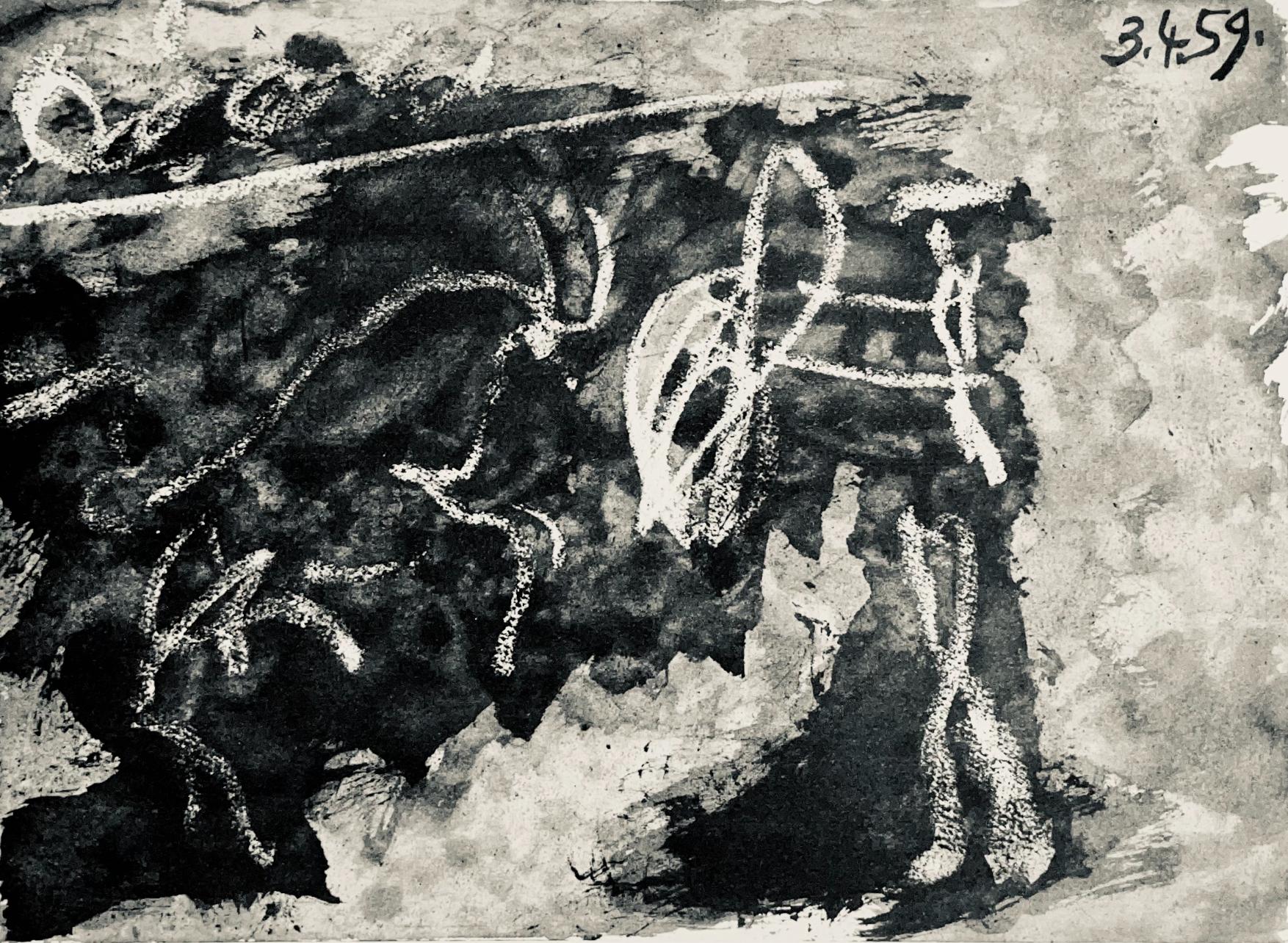 Pablo Picasso Figurative Print - Picasso, Composition (Bloch 1276; Czwiklitzer 23), Toros y Toreros (after)