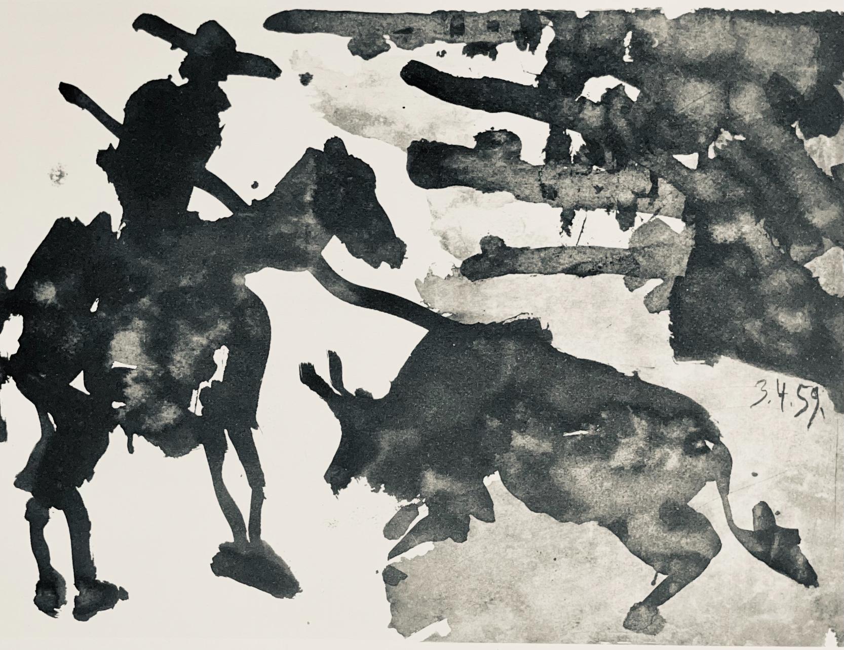 Pablo Picasso Figurative Print - Picasso, Composition (Bloch 1276; Czwiklitzer 23), Toros y Toreros (after)