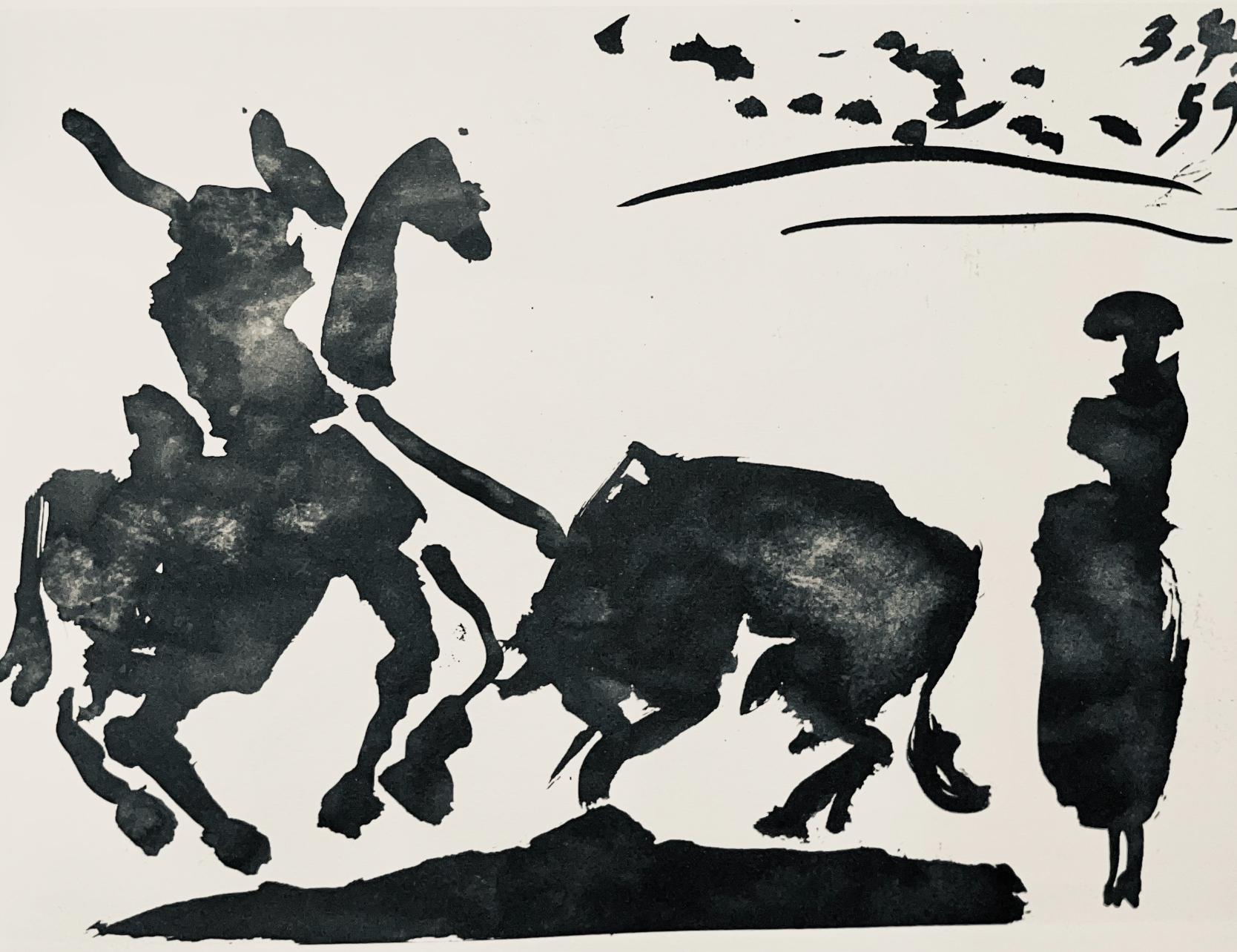 Pablo Picasso Figurative Print - Picasso, Composition (Bloch 1276; Czwiklitzer 23), Toros y Toreros (after)