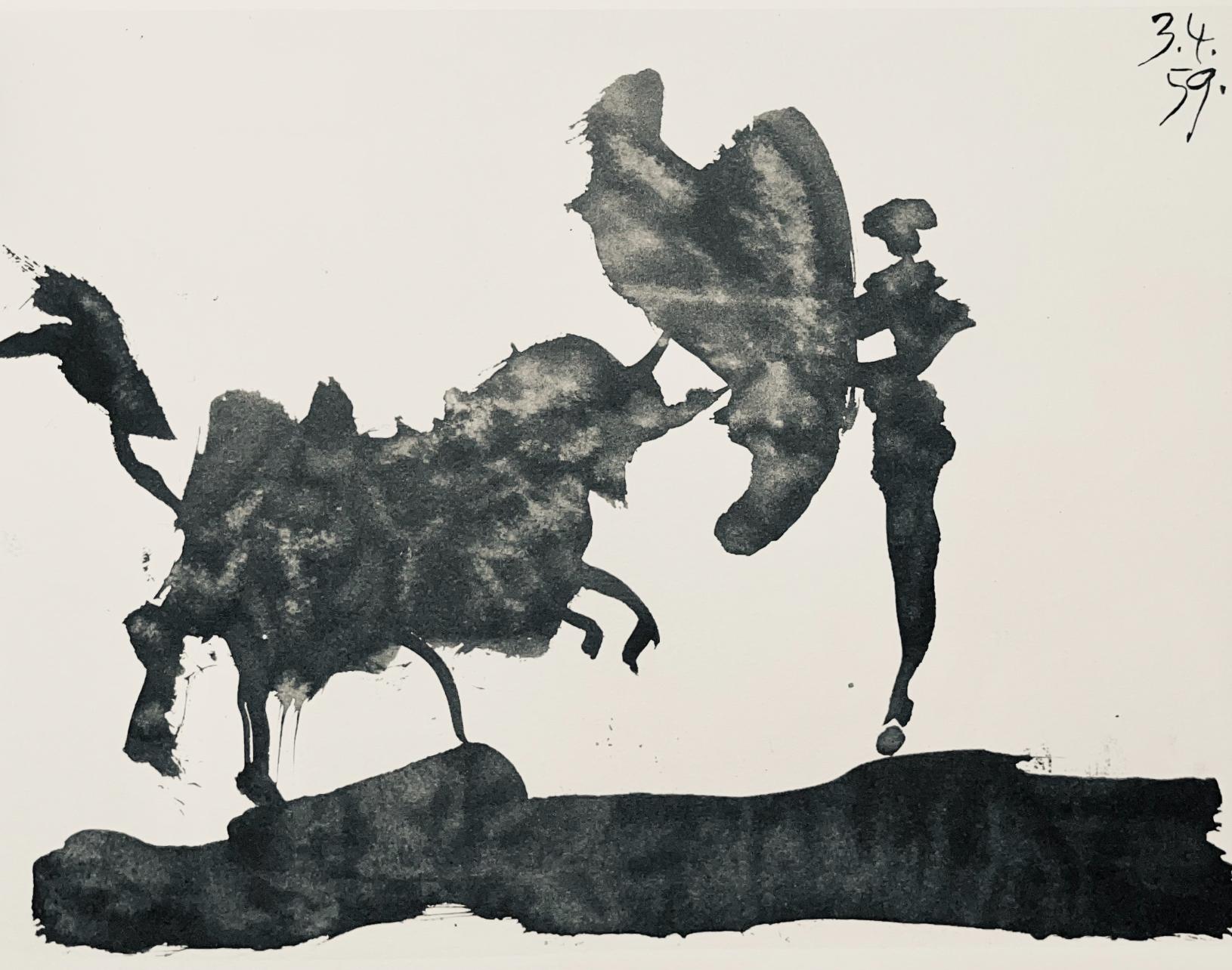 Pablo Picasso Figurative Print - Picasso, Composition (Bloch 1276; Czwiklitzer 23), Toros y Toreros (after)