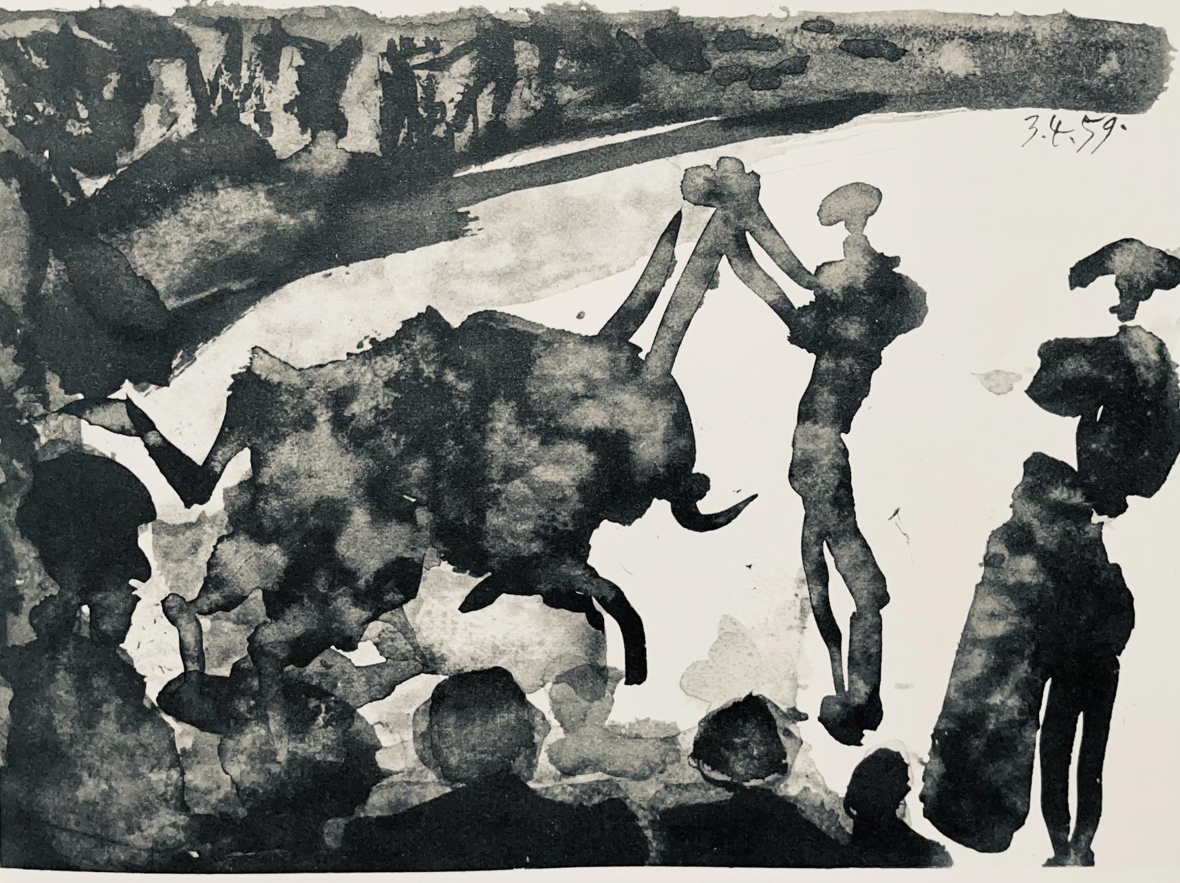 Pablo Picasso Figurative Print - Picasso, Composition (Bloch 1276; Czwiklitzer 23), Toros y Toreros (after)