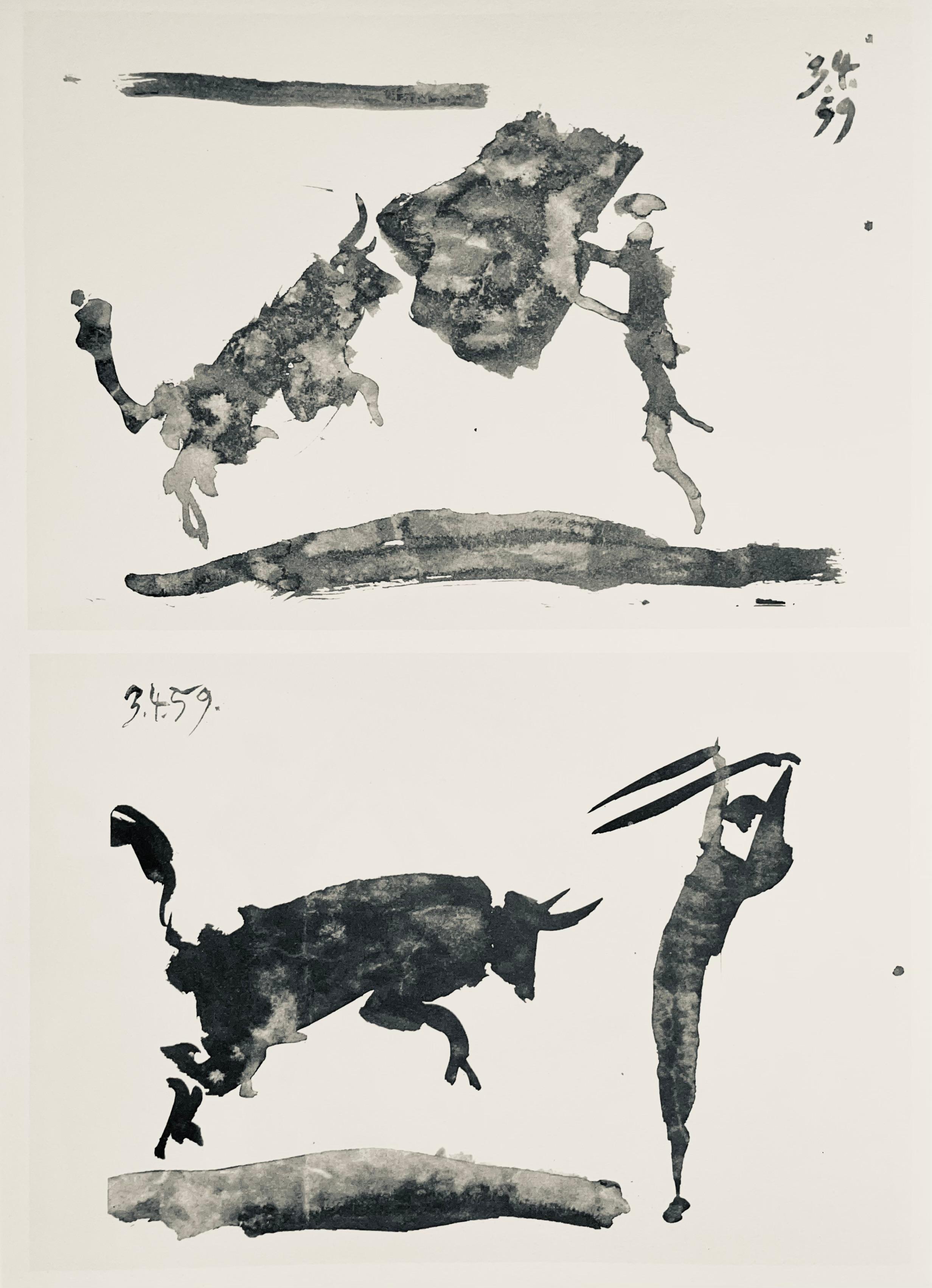 Pablo Picasso Landscape Print - Picasso, Composition (Bloch 1276; Czwiklitzer 23), Toros y Toreros (after)