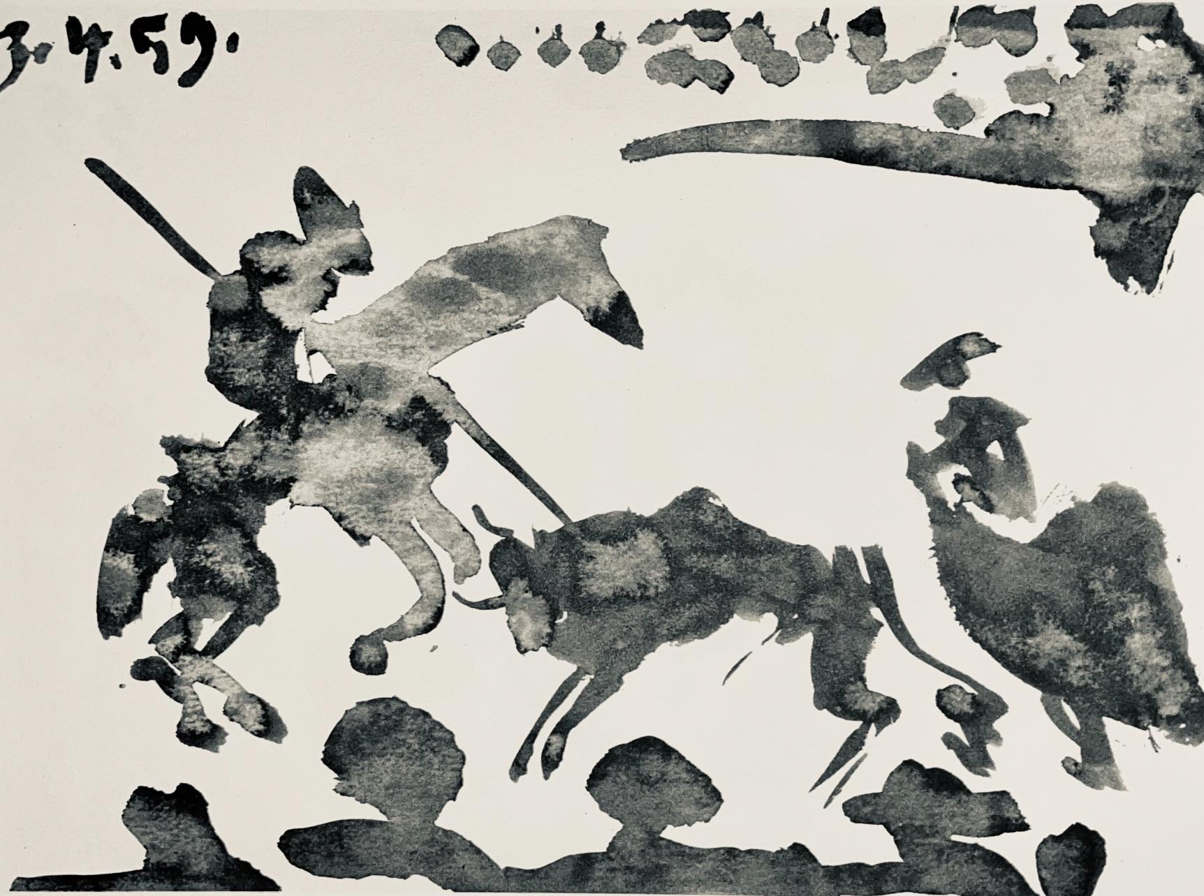 Pablo Picasso Figurative Print - Picasso, Composition (Bloch 1276; Czwiklitzer 23), Toros y Toreros (after)