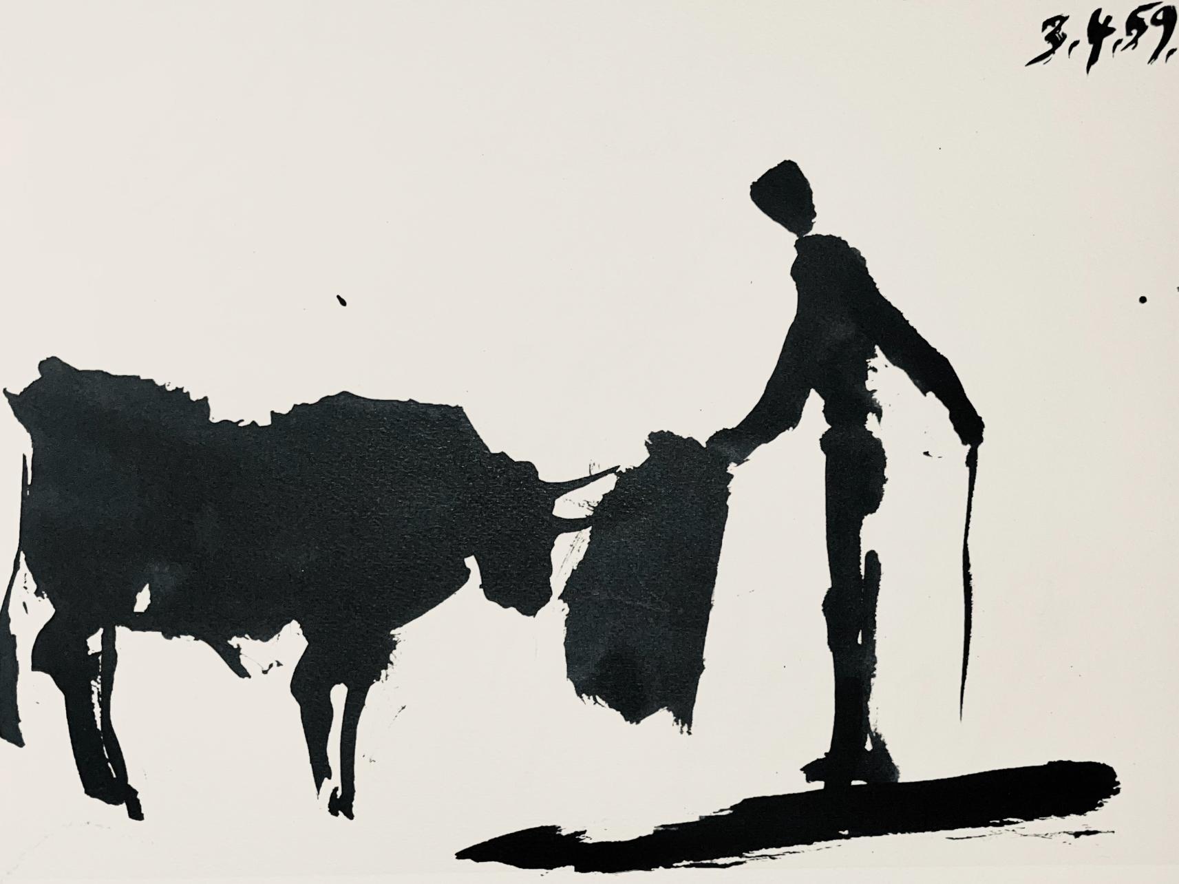Pablo Picasso Figurative Print - Picasso, Composition (Bloch 1276; Czwiklitzer 23), Toros y Toreros (after)