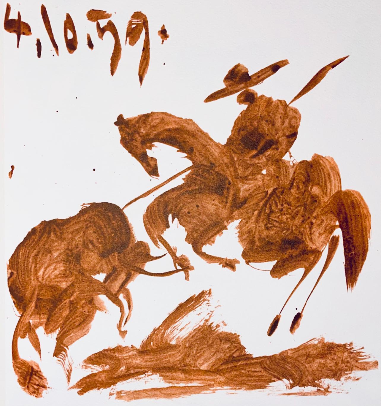 Pablo Picasso Figurative Print - Picasso, Composition (Bloch 1276; Czwiklitzer 23), Toros y Toreros (after)