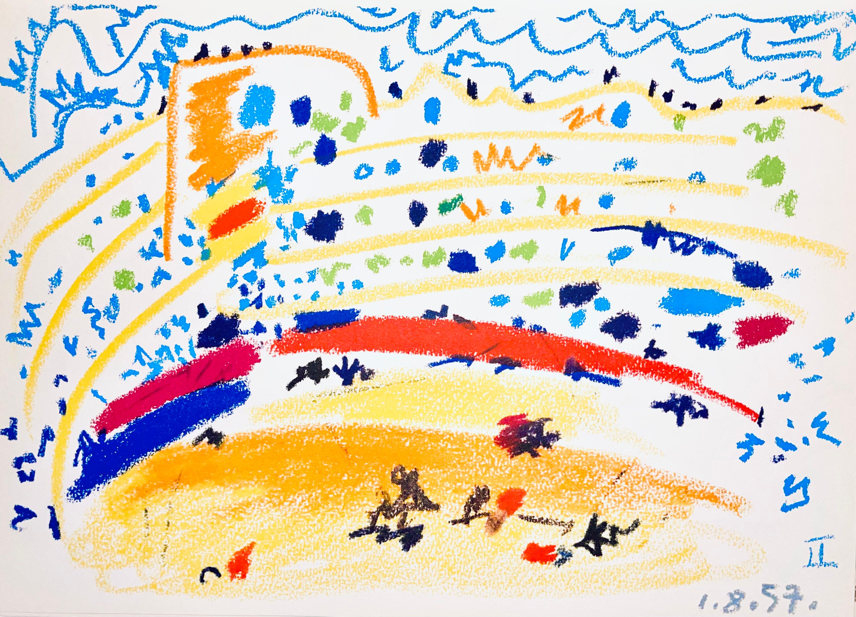 Pablo Picasso Landscape Print - Picasso, Composition (Bloch 1276; Czwiklitzer 23), Toros y Toreros (after)