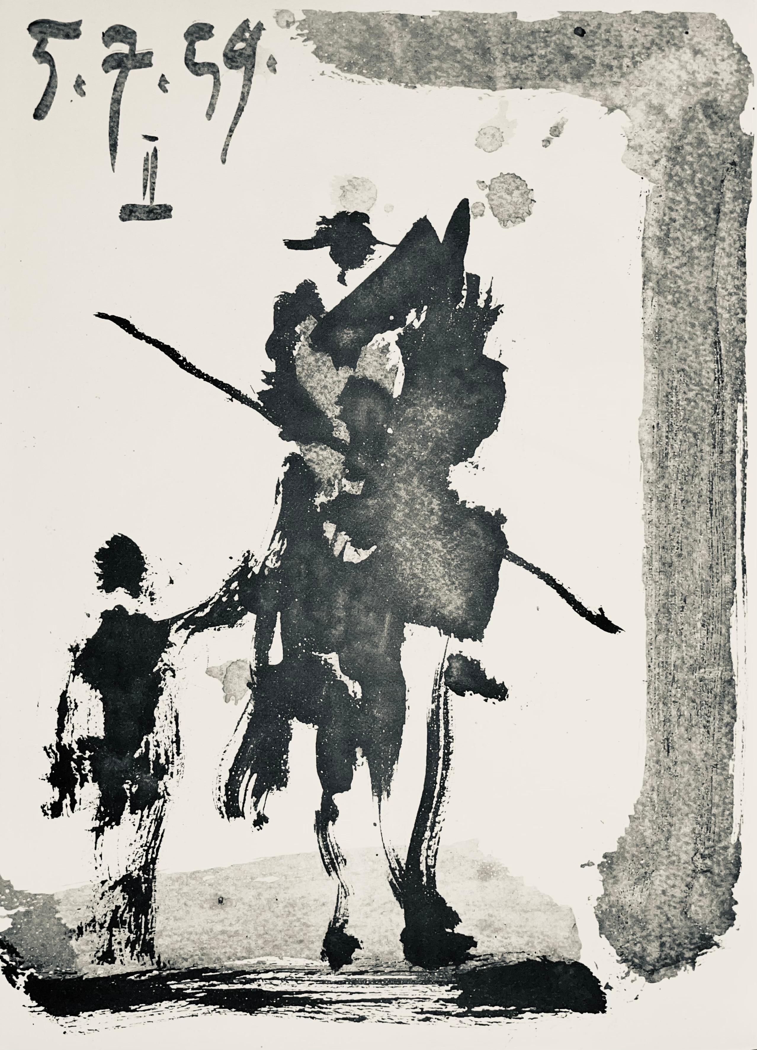 Pablo Picasso Figurative Print - Picasso, Composition (Bloch 1276; Czwiklitzer 23), Toros y Toreros (after)