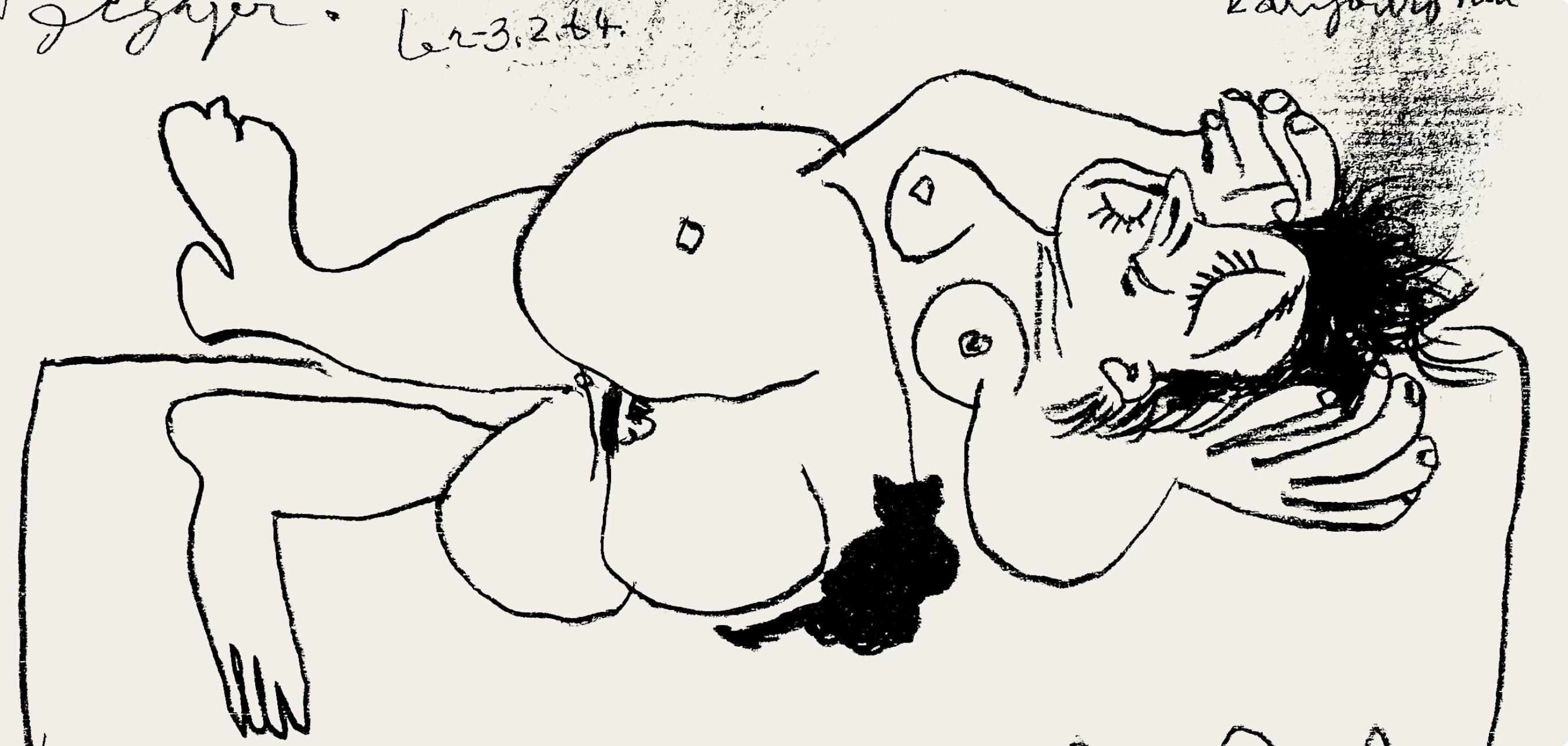 Picasso, Composition (Bloch 1847; Cramer 87), Derrière le miroir (after) - Print by Pablo Picasso