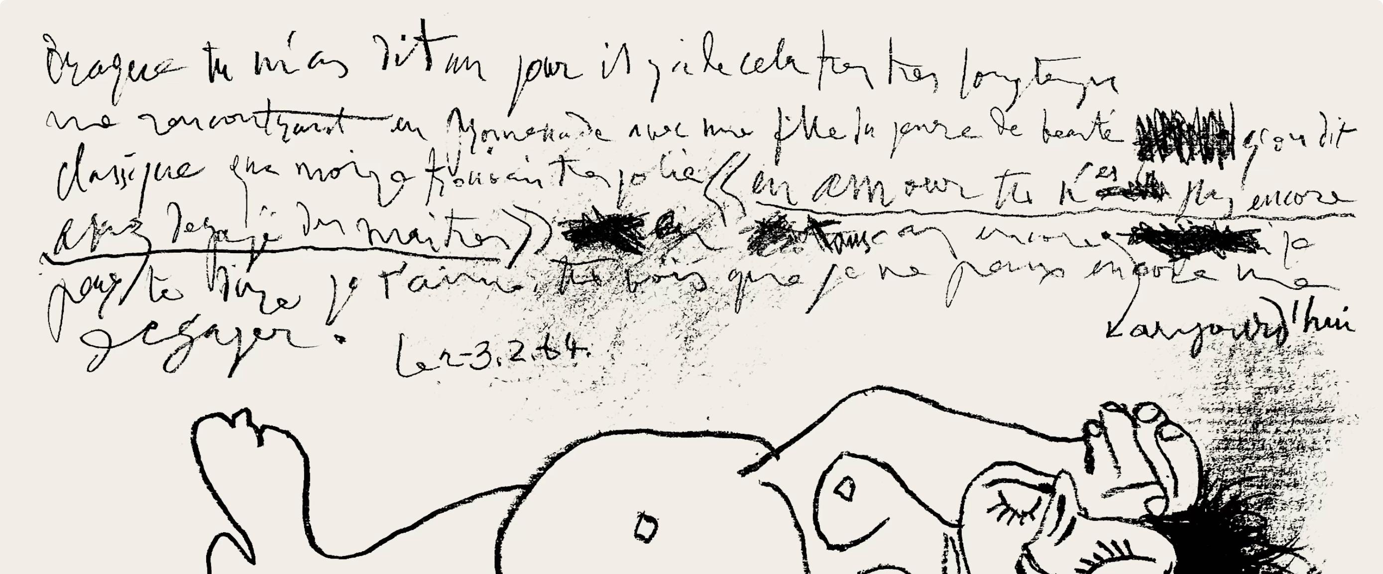 Picasso, Composition (Bloch 1847; Cramer 87), Derrière le miroir (after) - Modern Print by Pablo Picasso