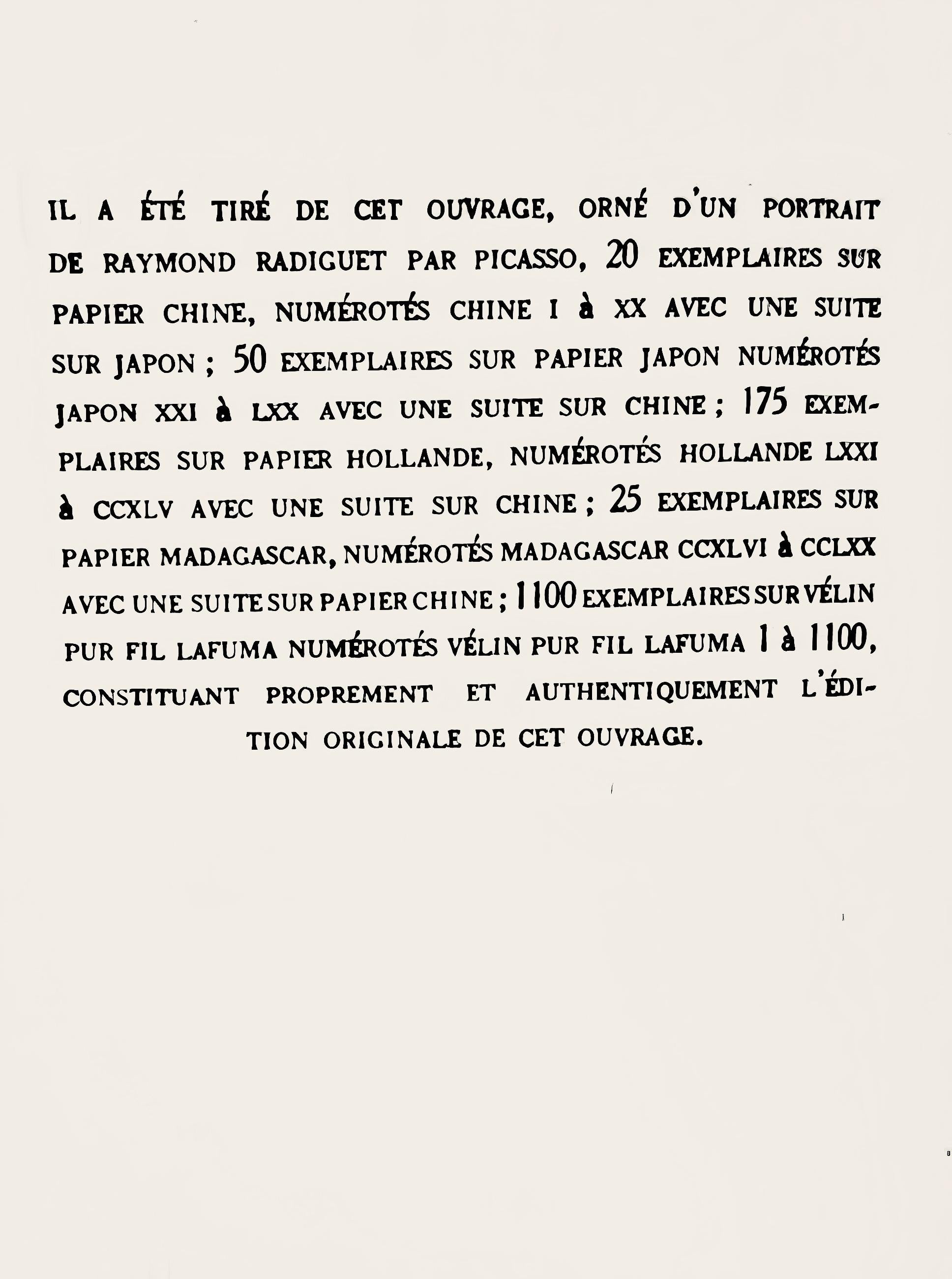 Picasso, Composition (Bloch 38 ; Cramer 13), Les Joues en feu, poèmes (d'après) en vente 1