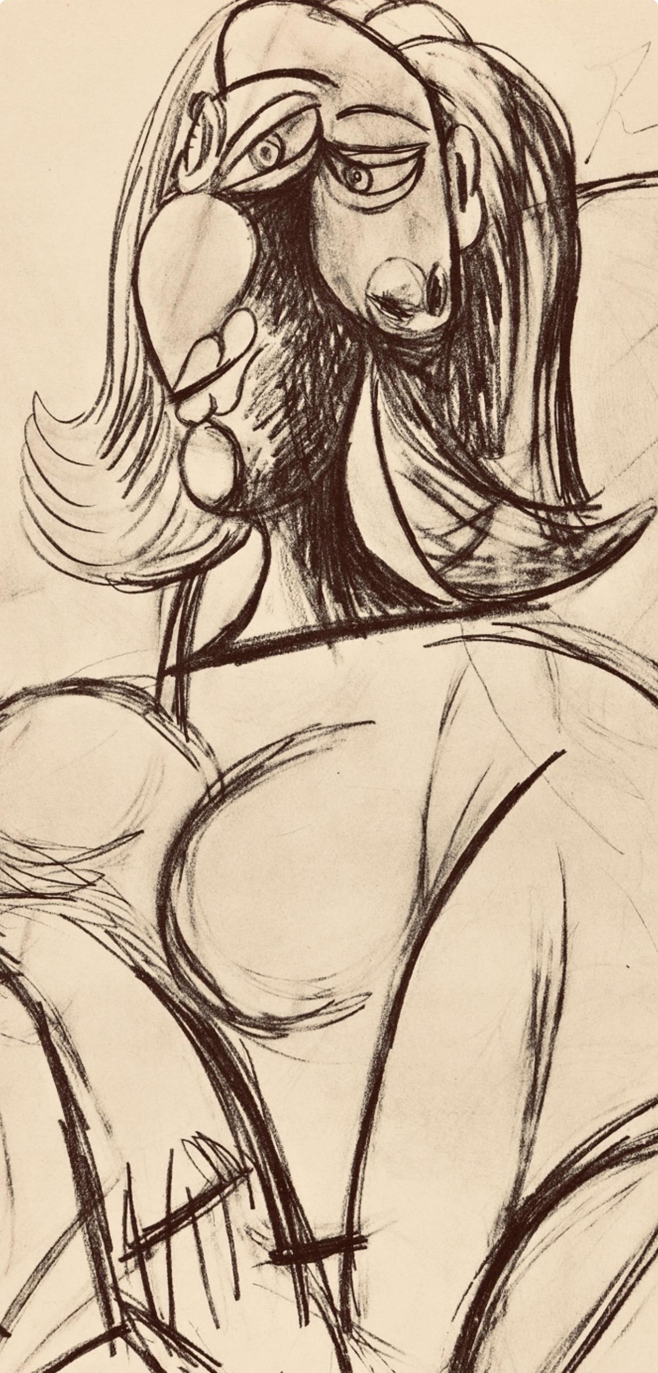 Picasso, Composition, Carnet de dessins de Picasso, Cahiers d'Art (d'après) - Print de Pablo Picasso