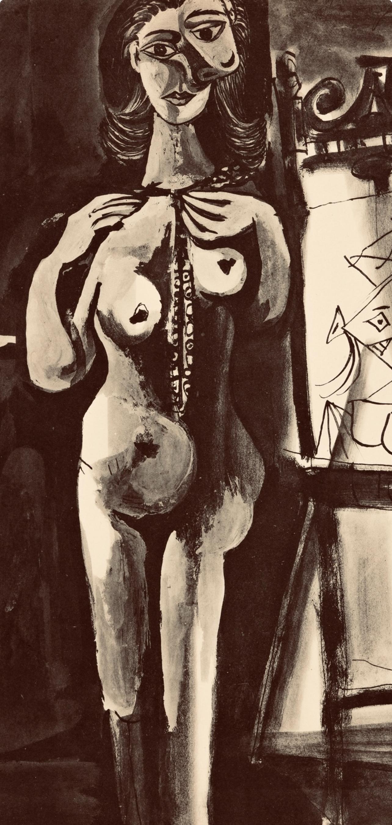 Picasso, Composition, Carnet de dessins de Picasso, Cahiers d'Art (d'après) - Print de Pablo Picasso