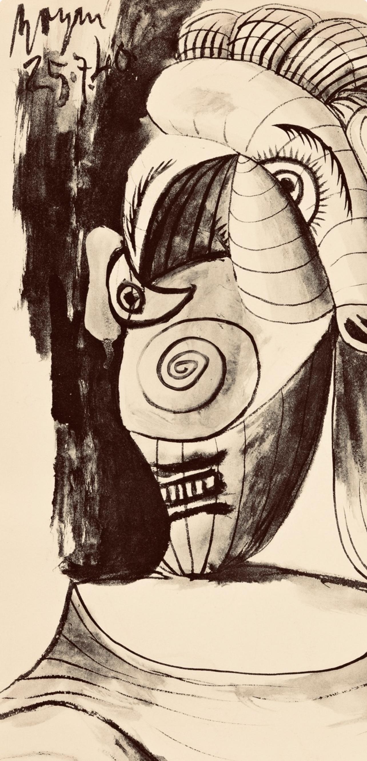 Picasso, Composition, Carnet de dessins de Picasso, Cahiers d'Art (d'après) - Print de Pablo Picasso
