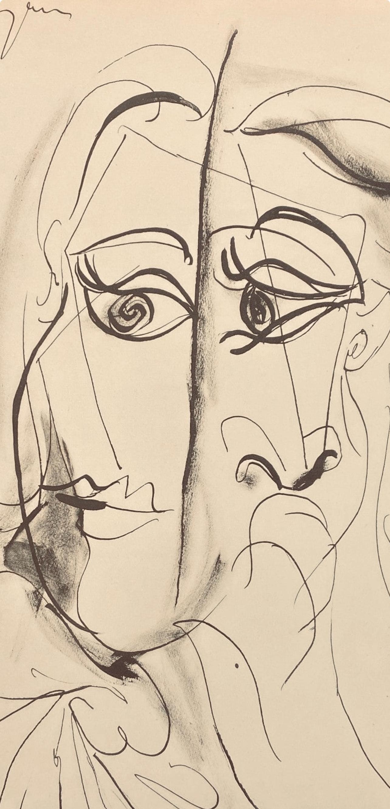 Picasso, Composition, Carnet de dessins de Picasso, Cahiers d'Art (d'après) - Print de Pablo Picasso