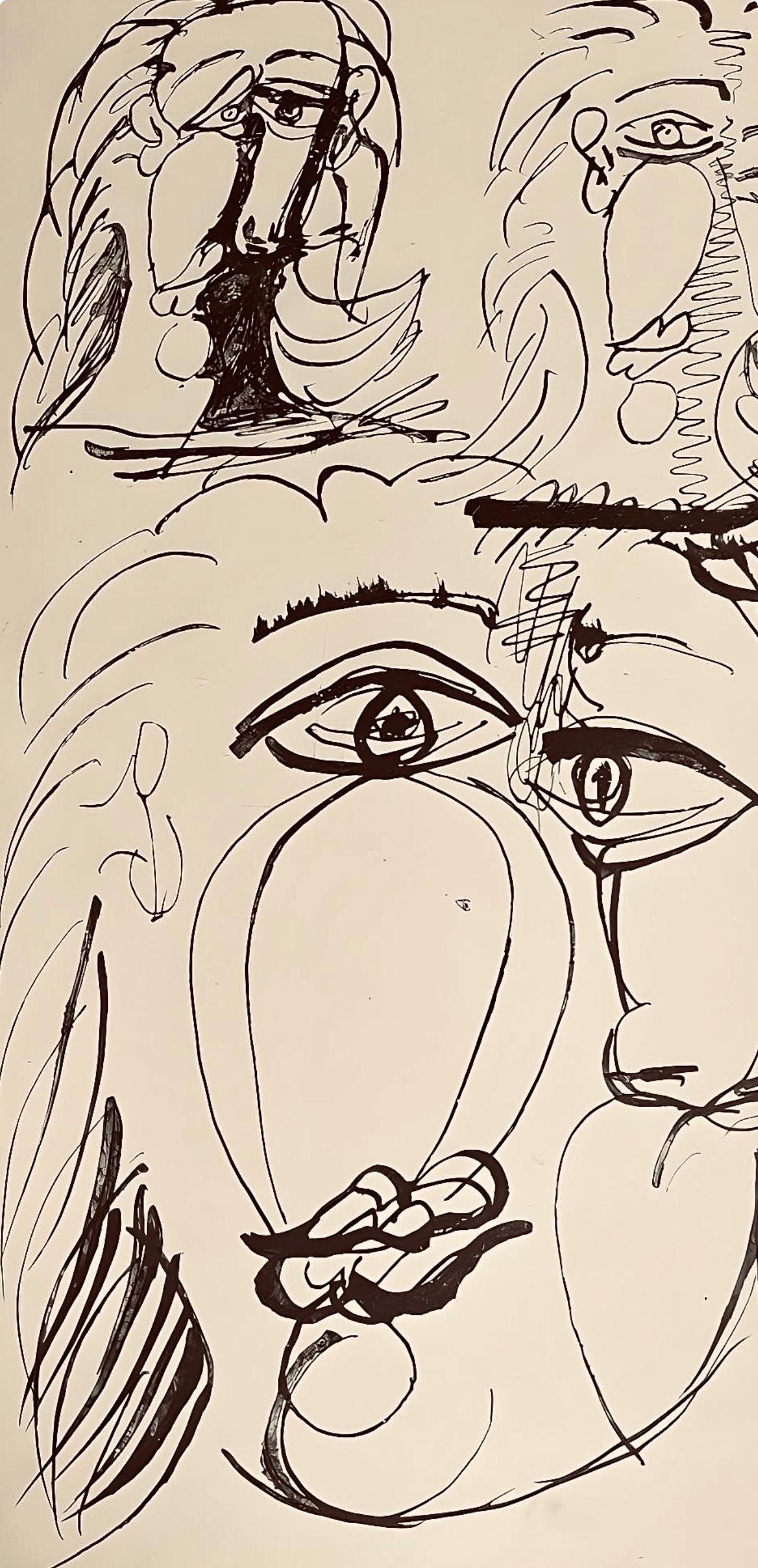 Picasso, Composition, Carnet de dessins de Picasso, Cahiers d'Art (d'après) - Print de Pablo Picasso