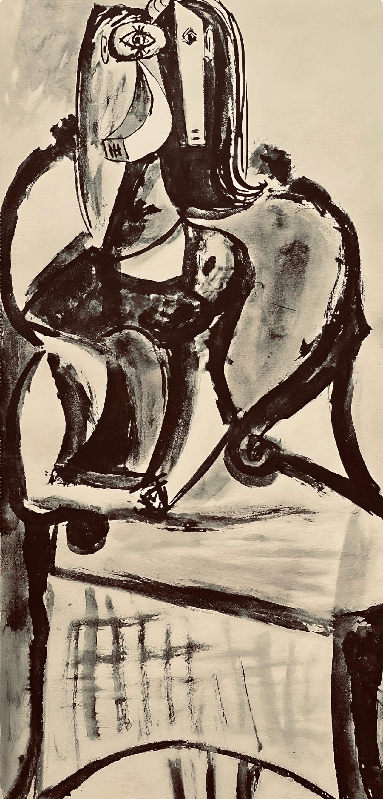 Picasso, Composition, Carnet de dessins de Picasso, Cahiers d'Art (d'après) - Print de Pablo Picasso