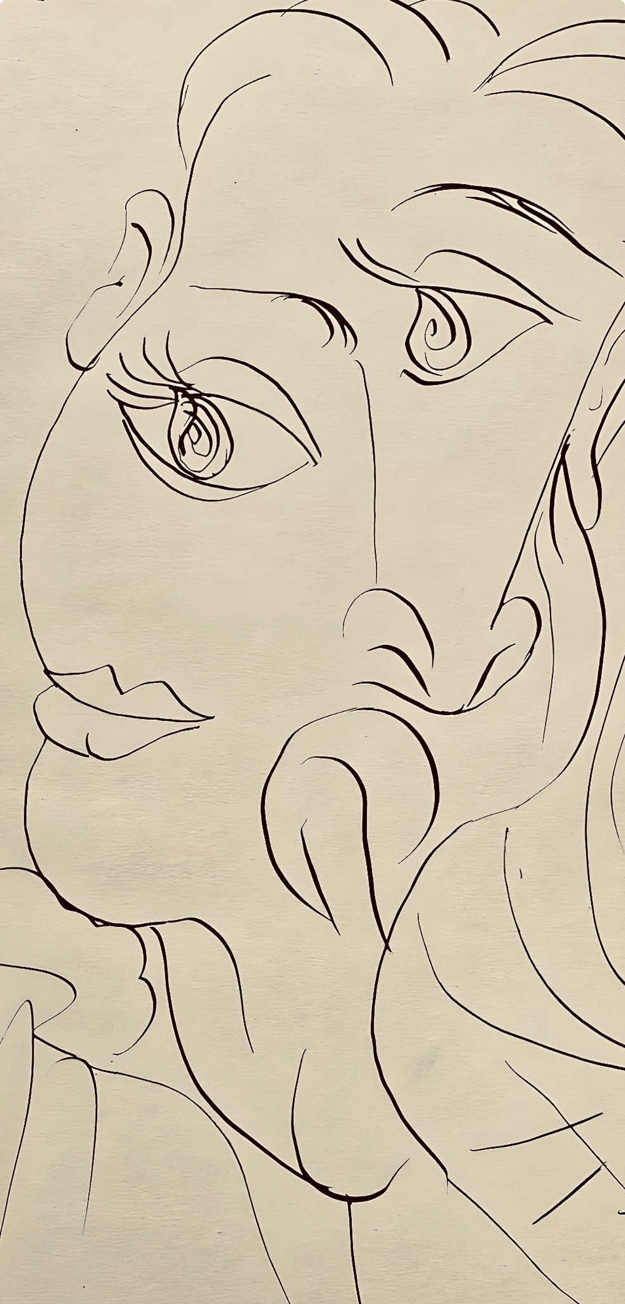 Picasso, Composition, Carnet de dessins de Picasso, Cahiers d'Art (d'après) - Print de Pablo Picasso