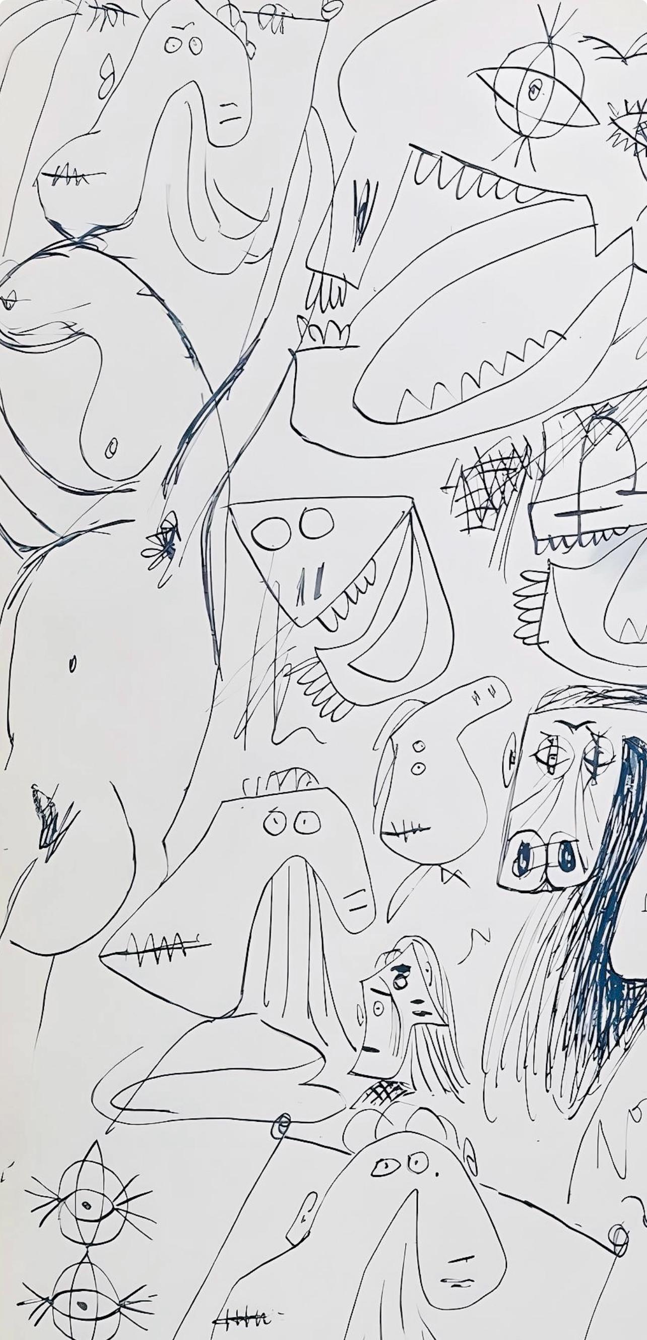 Picasso, Composition, Carnet de dessins de Picasso, Cahiers d'Art (d'après) - Print de Pablo Picasso