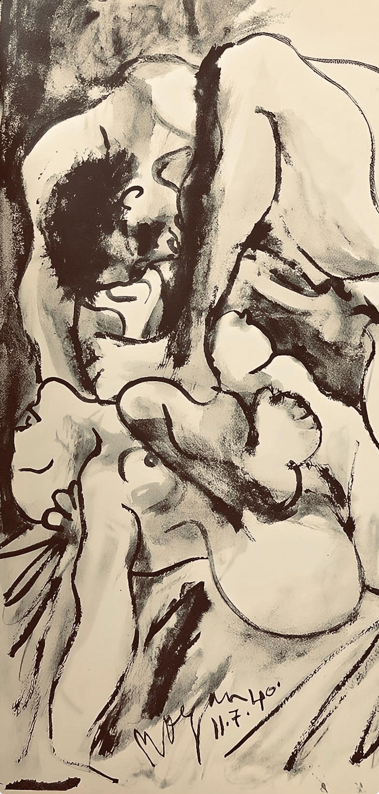 Picasso, Composition, Carnet de dessins de Picasso, Cahiers d'Art (d'après) - Print de Pablo Picasso