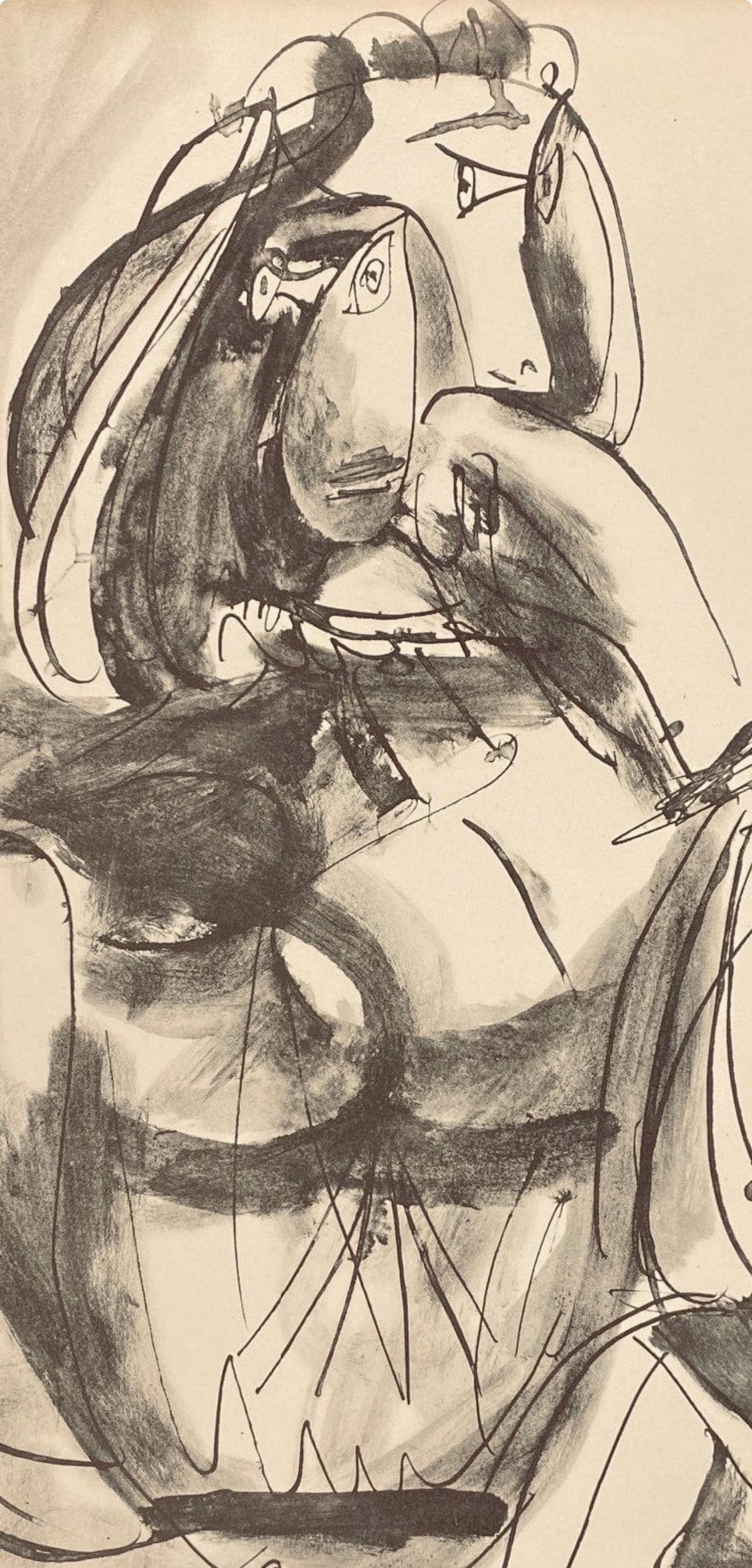 Picasso, Composition, Carnet de dessins de Picasso, Cahiers d'Art (d'après) - Print de Pablo Picasso