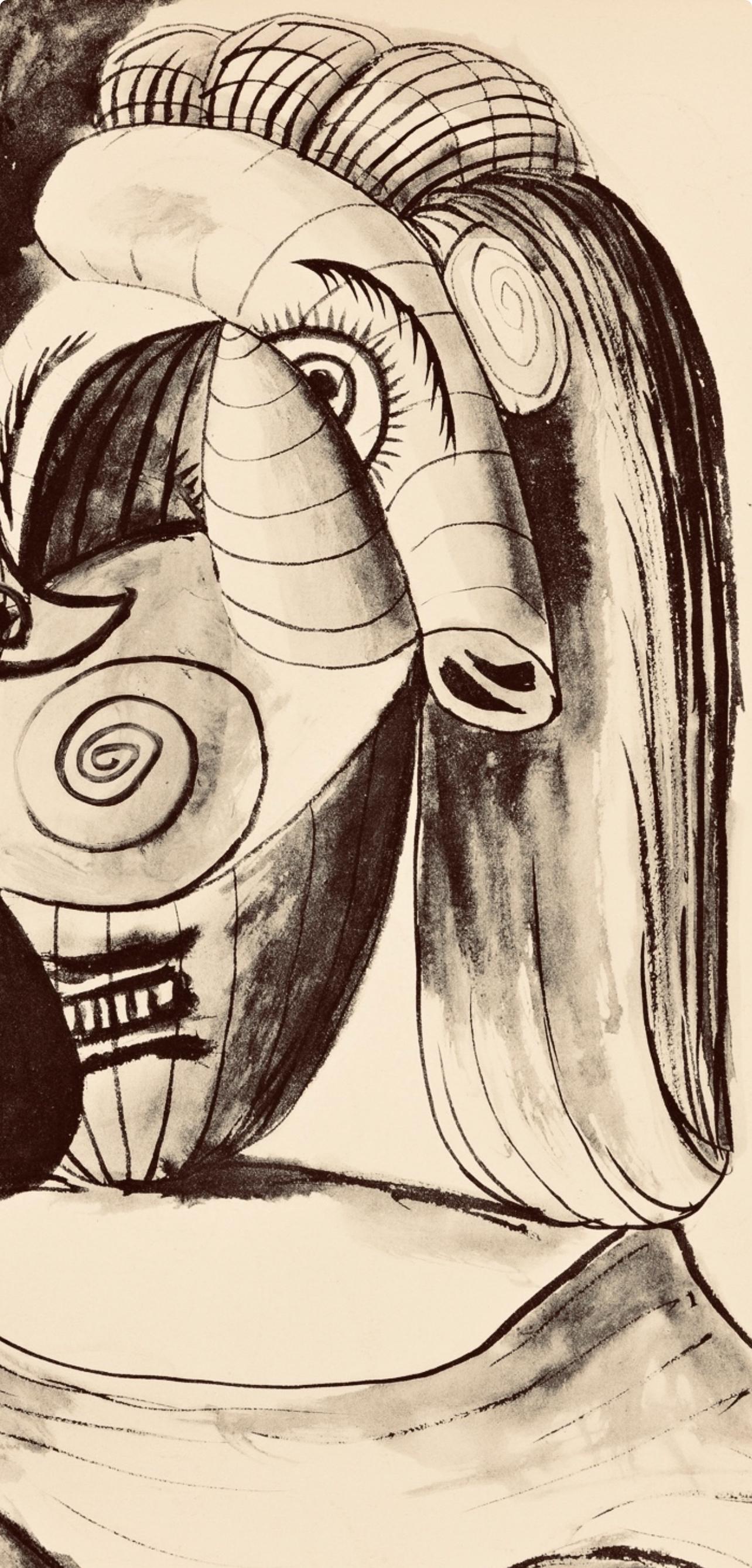 Picasso, Composition, Carnet de dessins de Picasso, Cahiers d'Art (d'après) - Cubisme Print par Pablo Picasso
