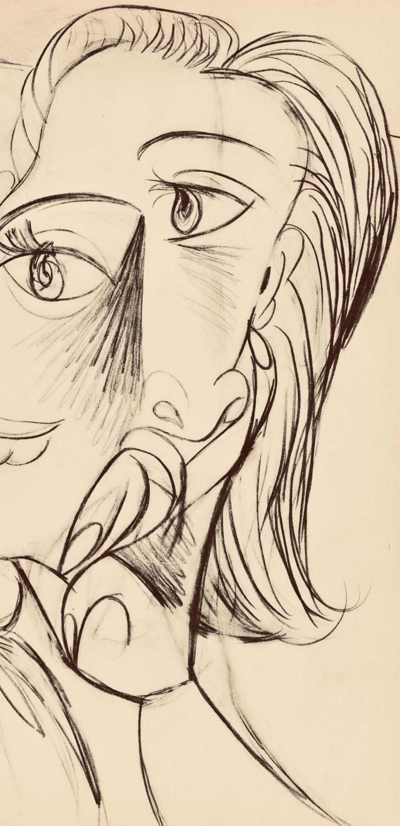 Picasso, Composition, Carnet de dessins de Picasso, Cahiers d'Art (d'après) - Cubisme Print par Pablo Picasso
