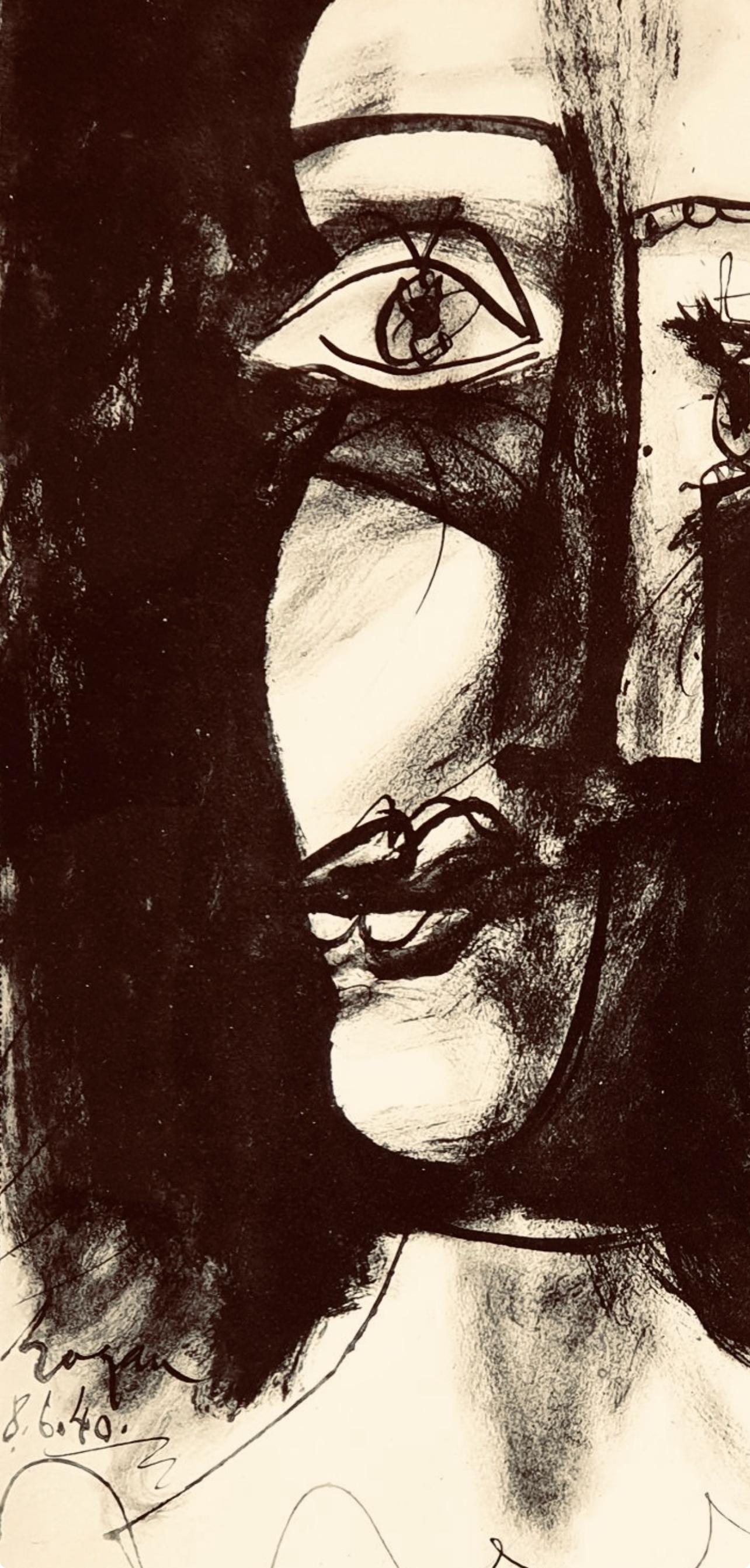 Picasso, Composition, Carnet de dessins de Picasso, Cahiers d'Art (d'après) - Cubisme Print par Pablo Picasso