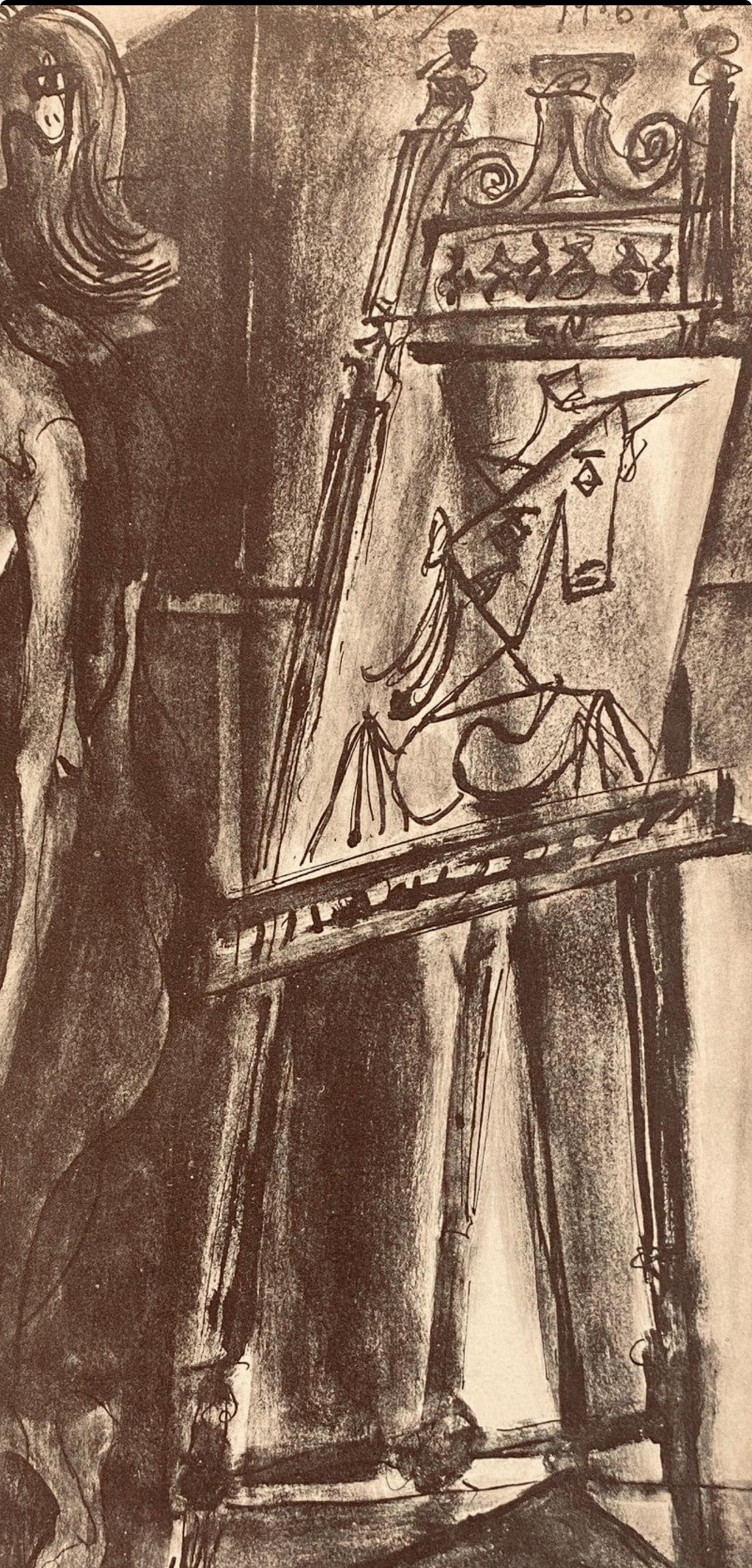 Picasso, Composition, Carnet de dessins de Picasso, Cahiers d'Art (d'après) - Cubisme Print par Pablo Picasso