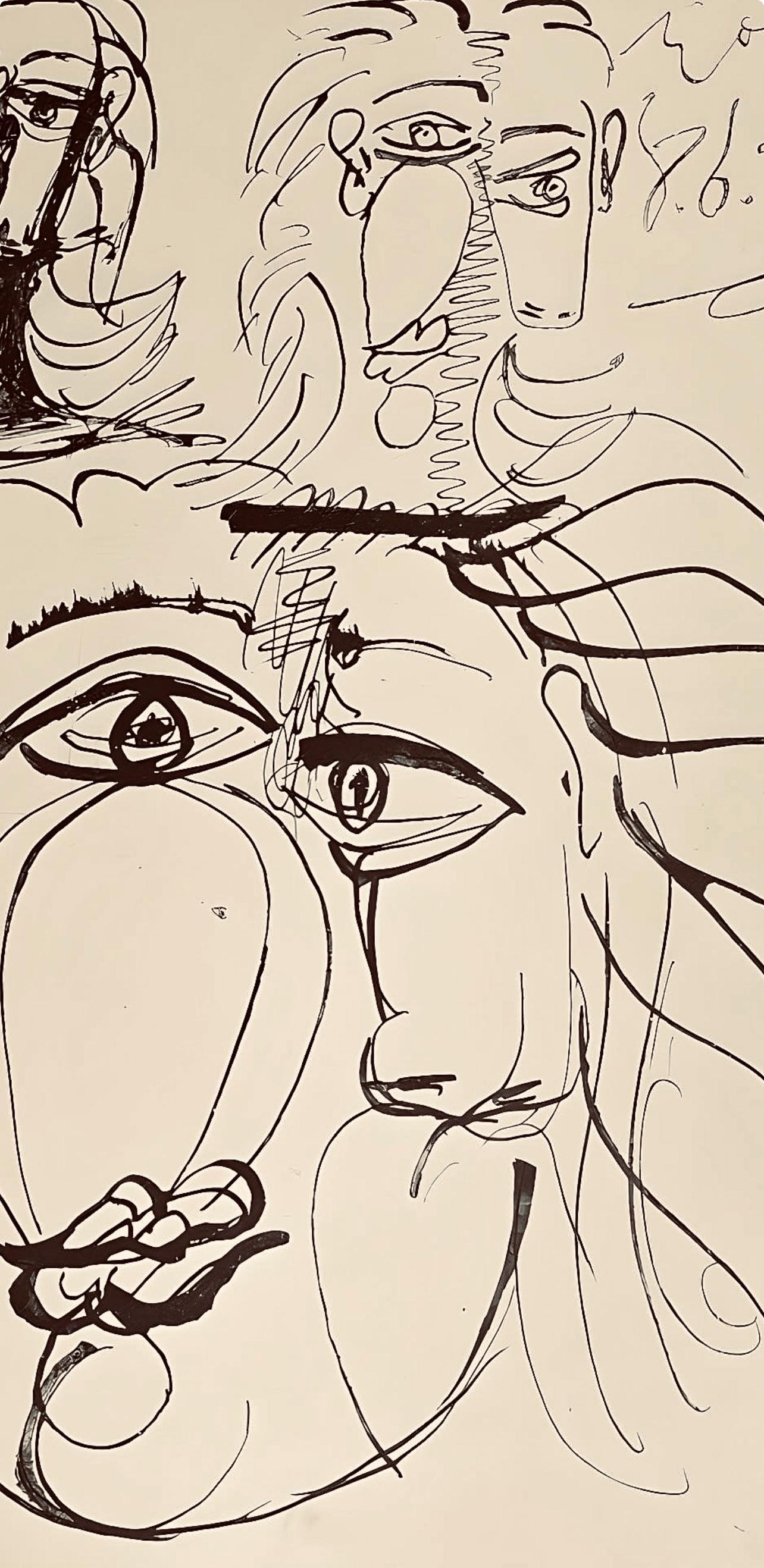 Picasso, Composition, Carnet de dessins de Picasso, Cahiers d'Art (d'après) - Cubisme Print par Pablo Picasso