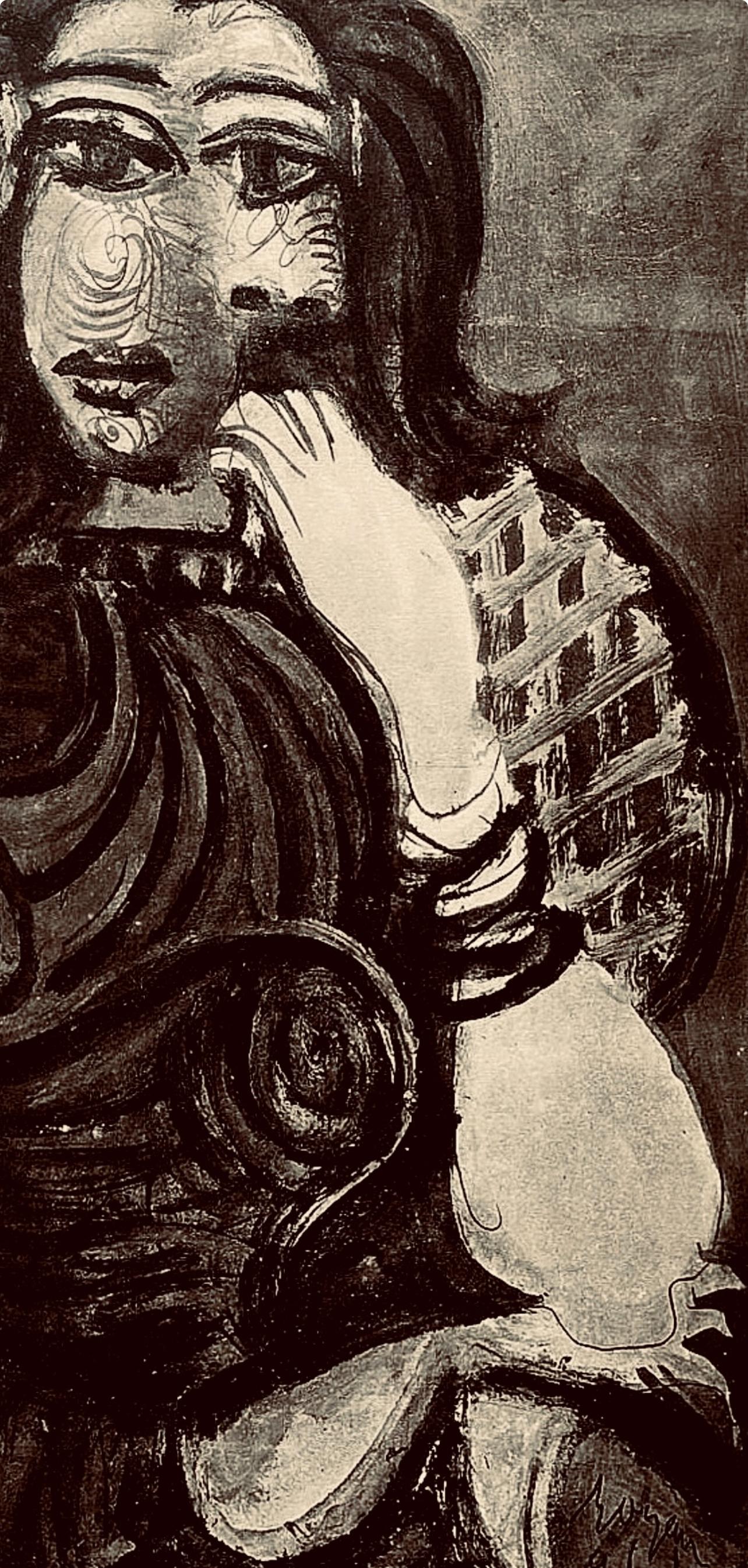 Picasso, Composition, Carnet de dessins de Picasso, Cahiers d’Art (after) - Cubist Print by Pablo Picasso