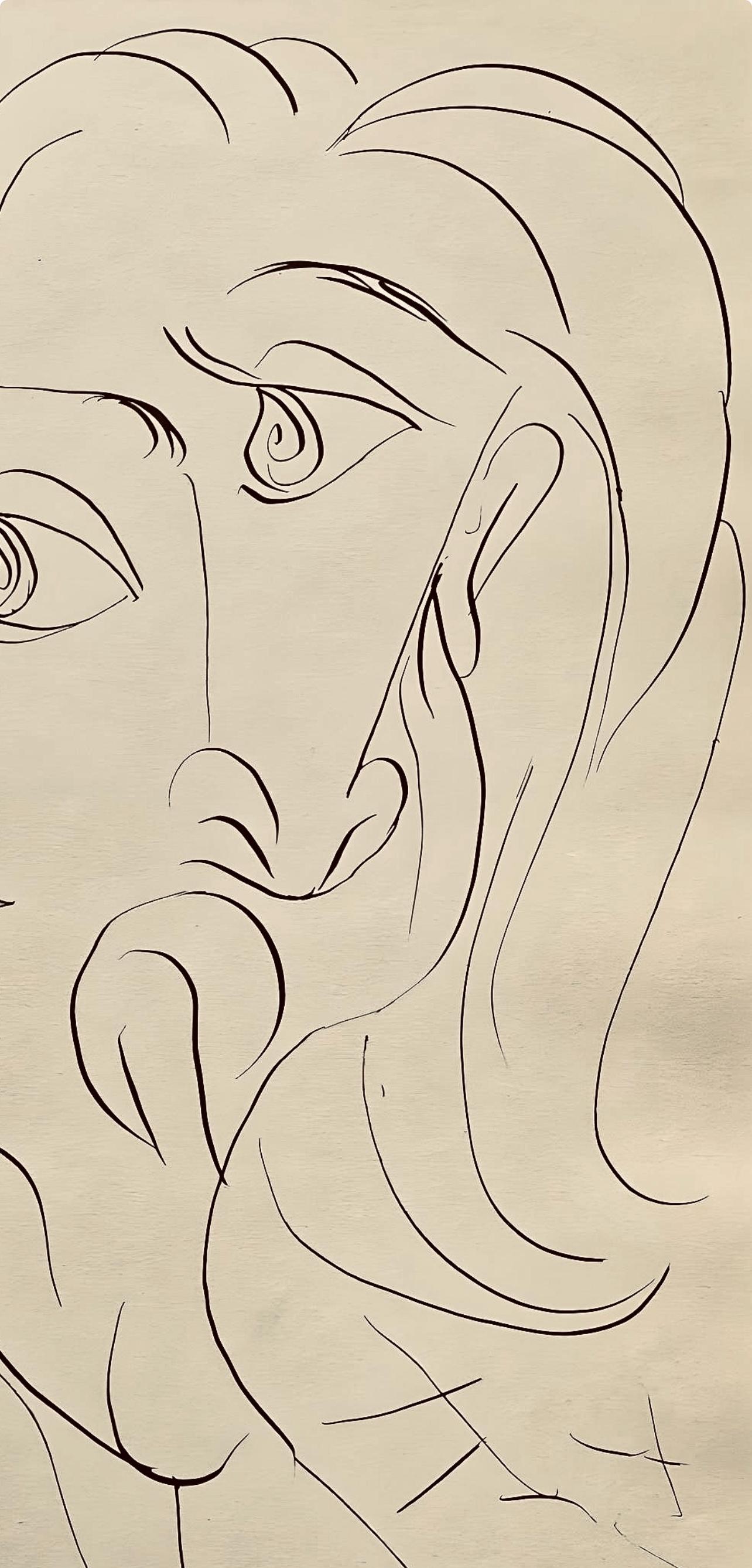 Picasso, Composition, Carnet de dessins de Picasso, Cahiers d'Art (d'après) - Cubisme Print par Pablo Picasso