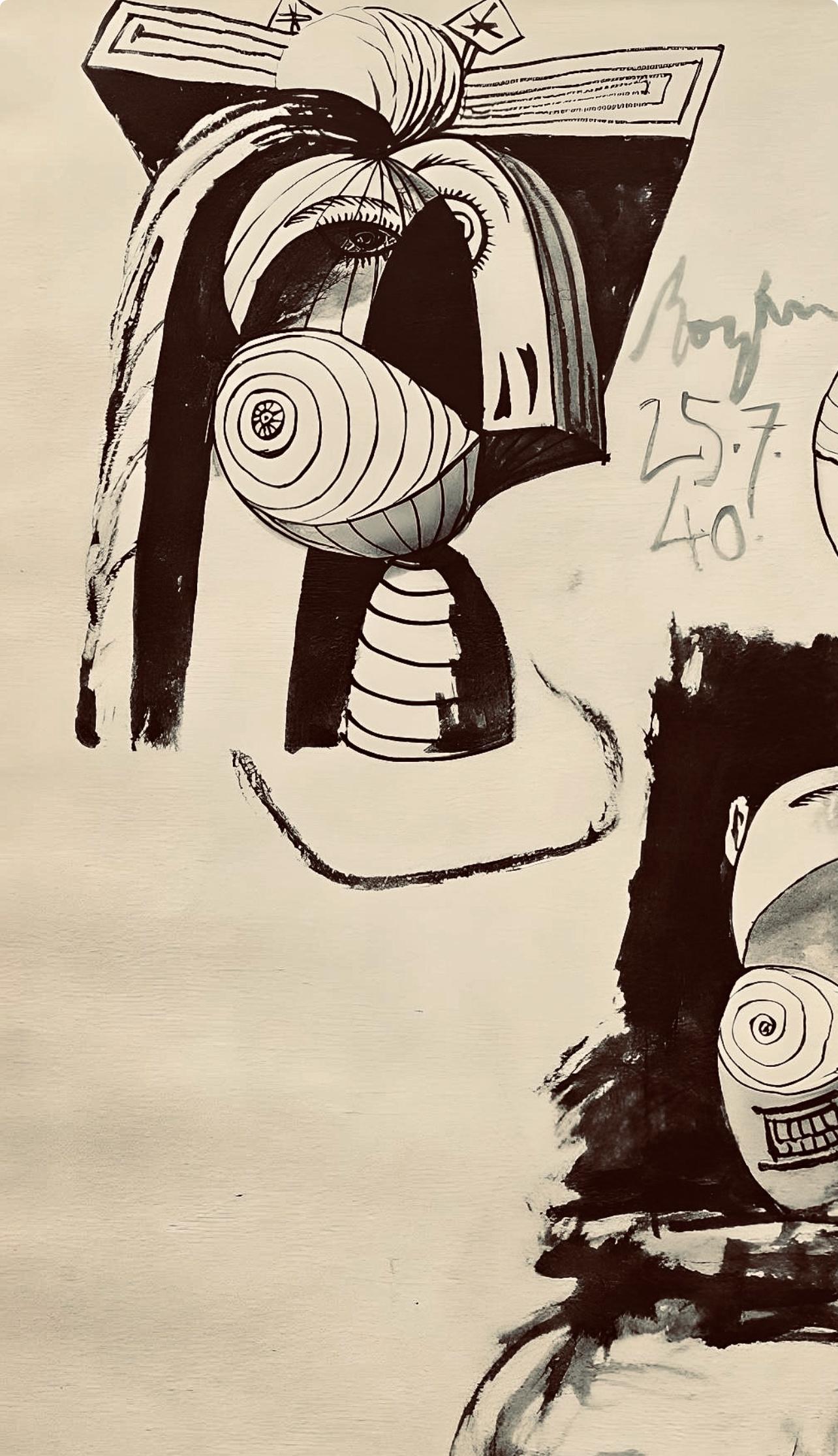 Picasso, Komposition, Carnet de dessins de Picasso, Cahiers d'Art (nach) (Kubismus), Print, von Pablo Picasso