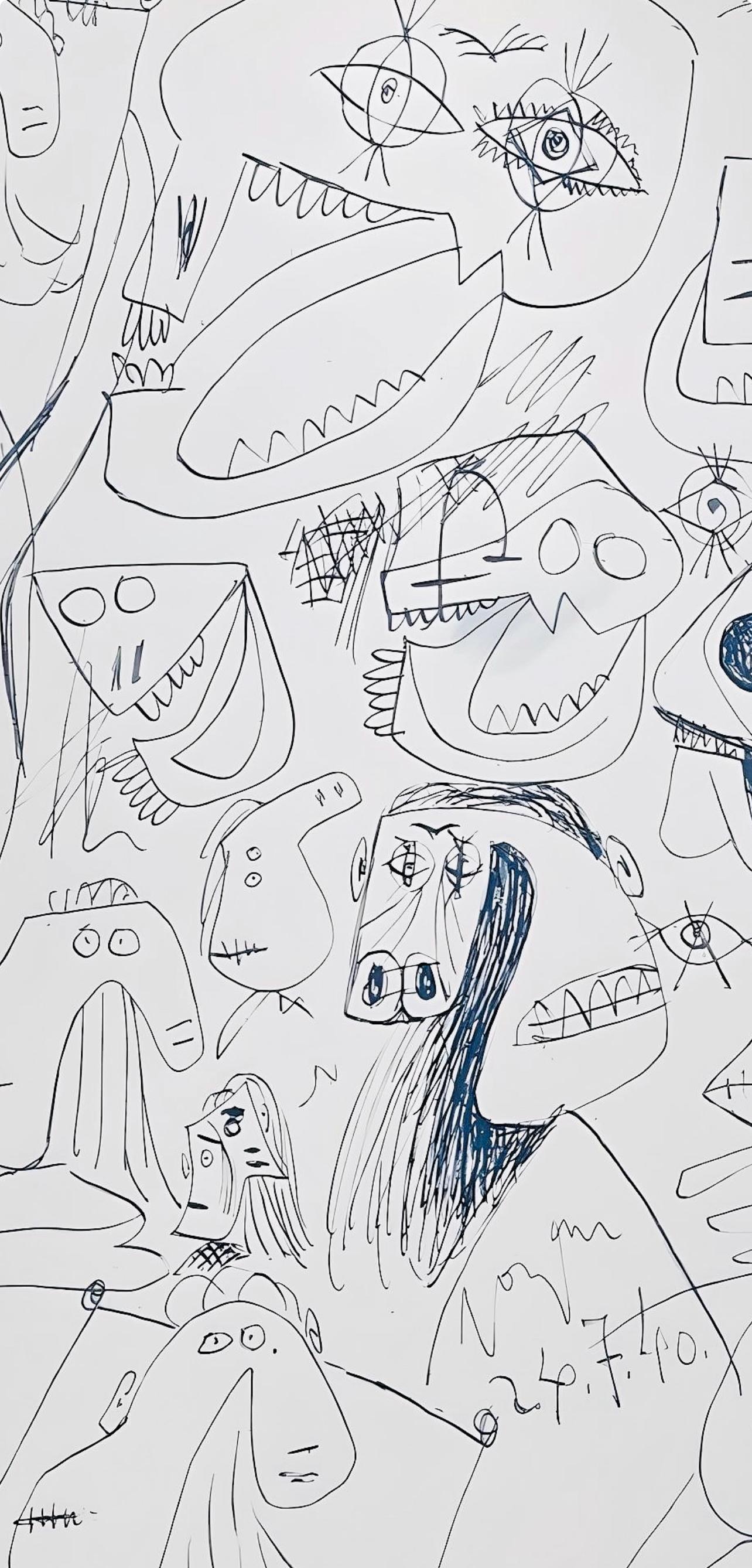 Picasso, Composition, Carnet de dessins de Picasso, Cahiers d'Art (d'après) - Cubisme Print par Pablo Picasso