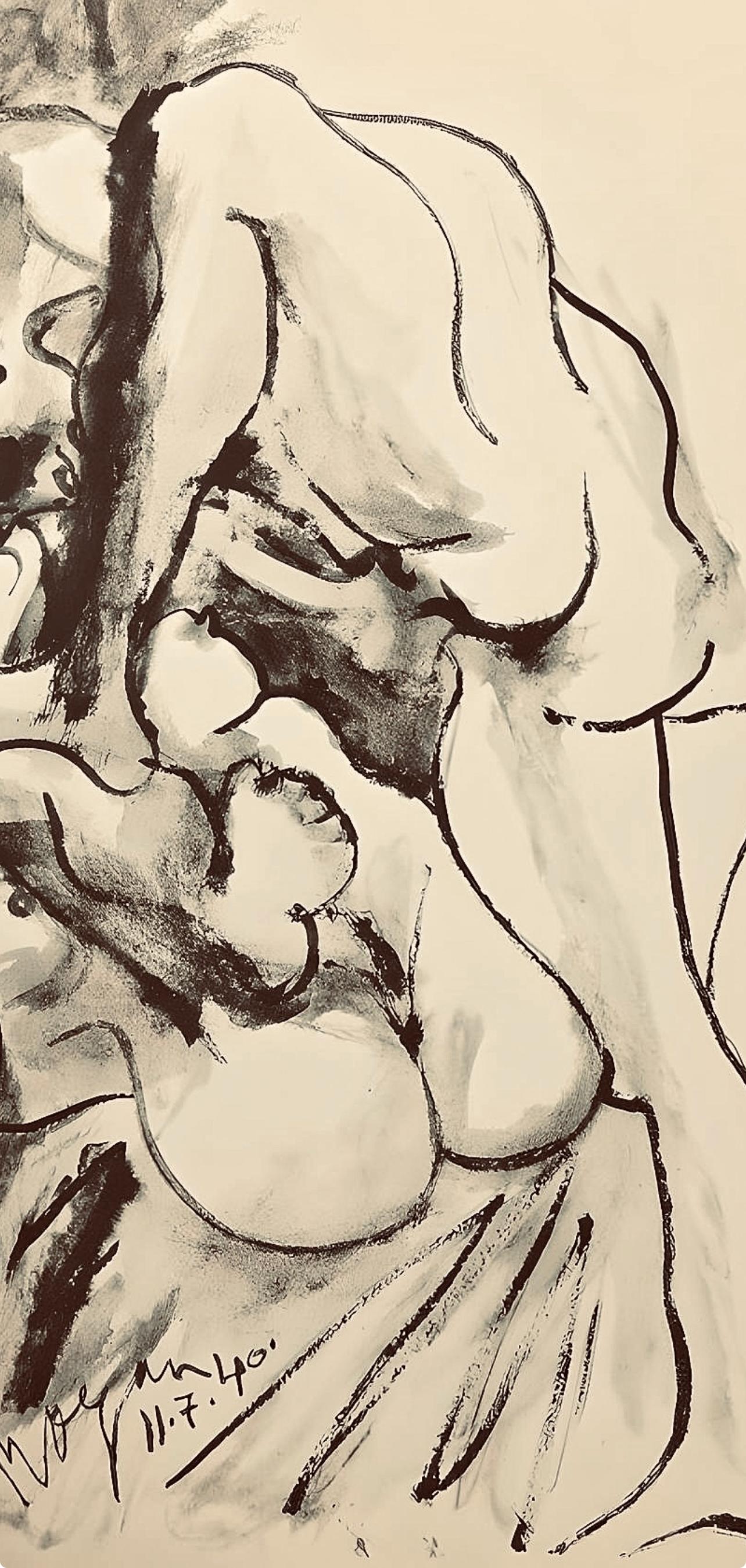 Picasso, Composition, Carnet de dessins de Picasso, Cahiers d'Art (d'après) - Cubisme Print par Pablo Picasso
