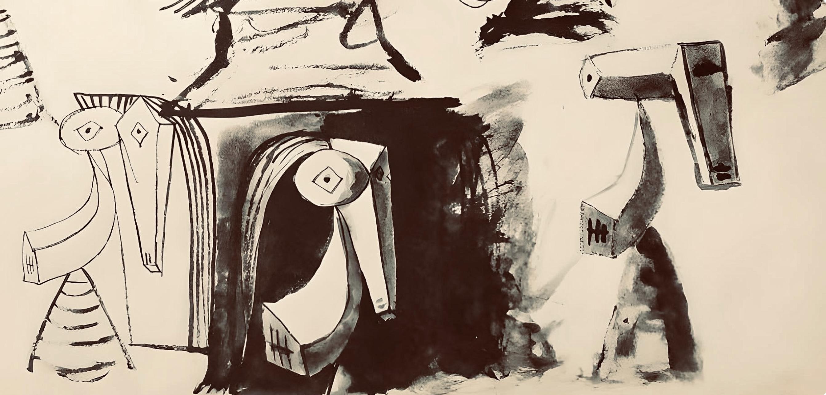 Picasso, Composizione, Carnet de dessins de Picasso, Cahiers d'Art (dopo) - Print Cubismo di Pablo Picasso