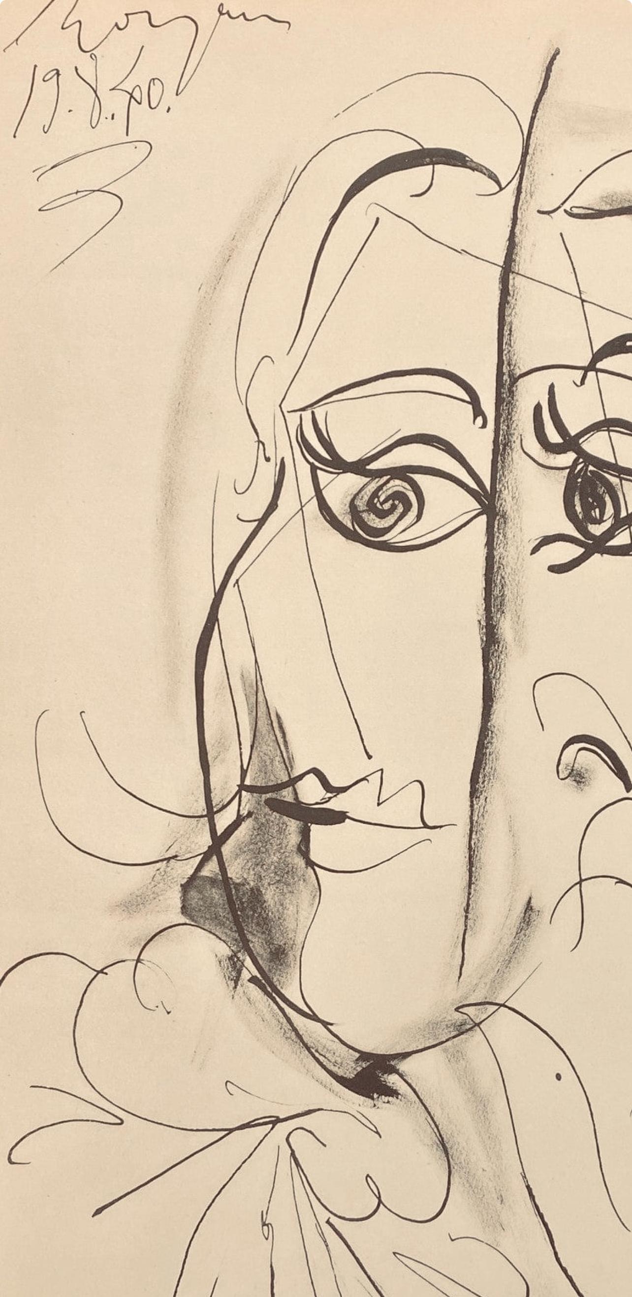 Picasso, Composition, Carnet de dessins de Picasso, Cahiers d’Art (after) - Cubist Print by Pablo Picasso
