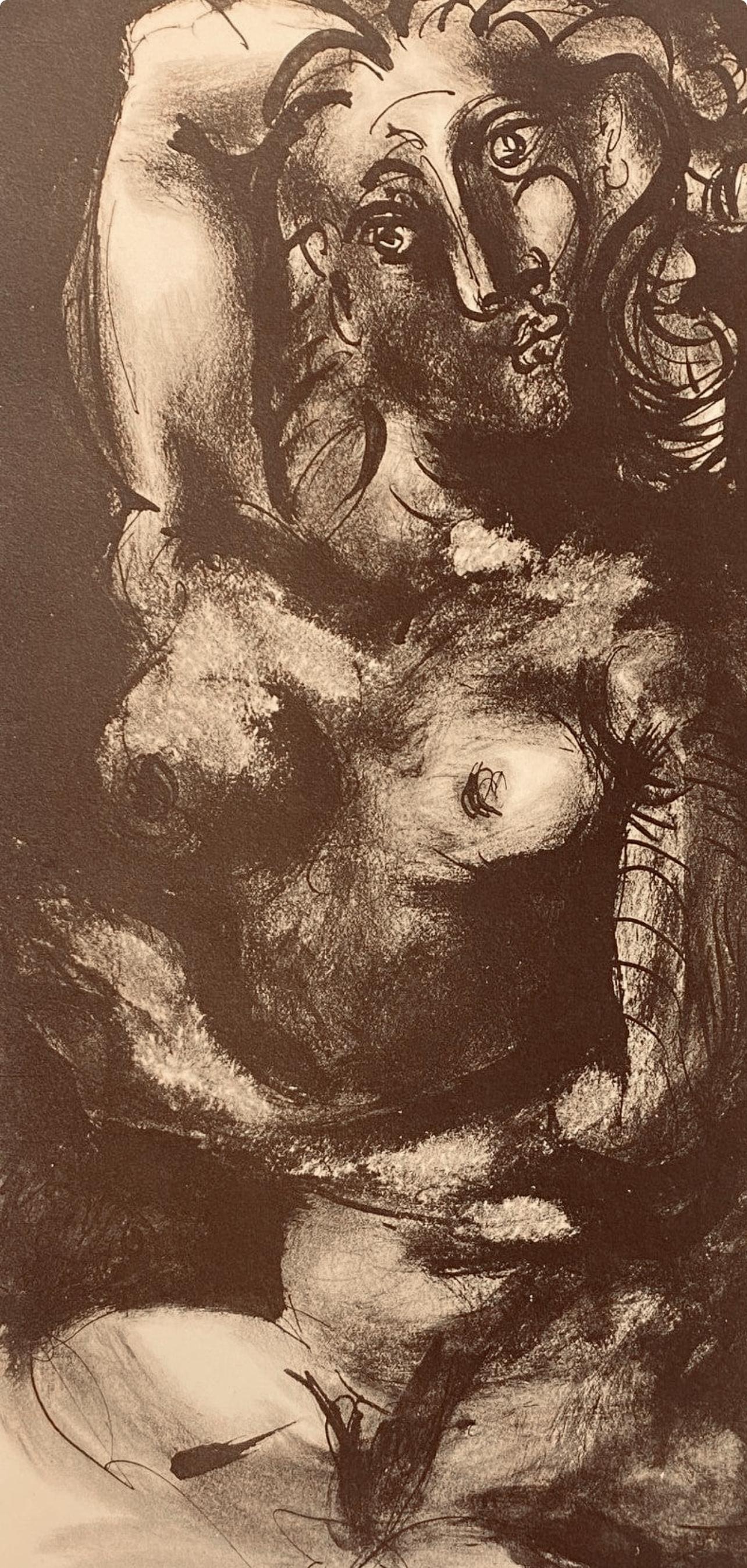 Picasso, Komposition, Carnet de dessins de Picasso, Cahiers d'Art (nach) (Braun), Figurative Print, von Pablo Picasso