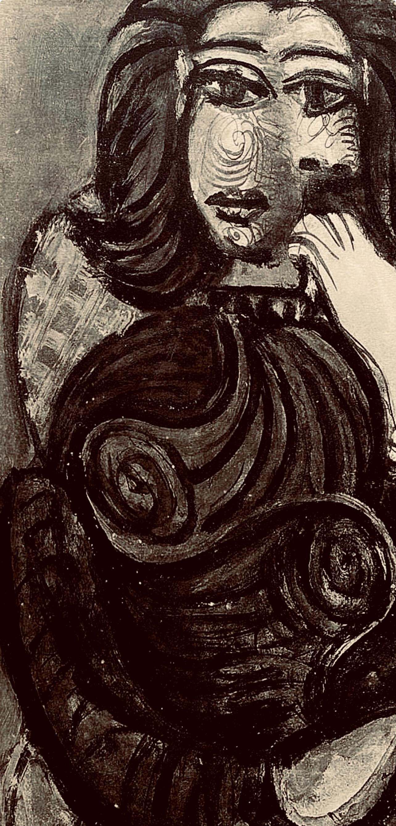 Picasso, Composition, Carnet de dessins de Picasso, Cahiers d’Art (after) - Black Figurative Print by Pablo Picasso
