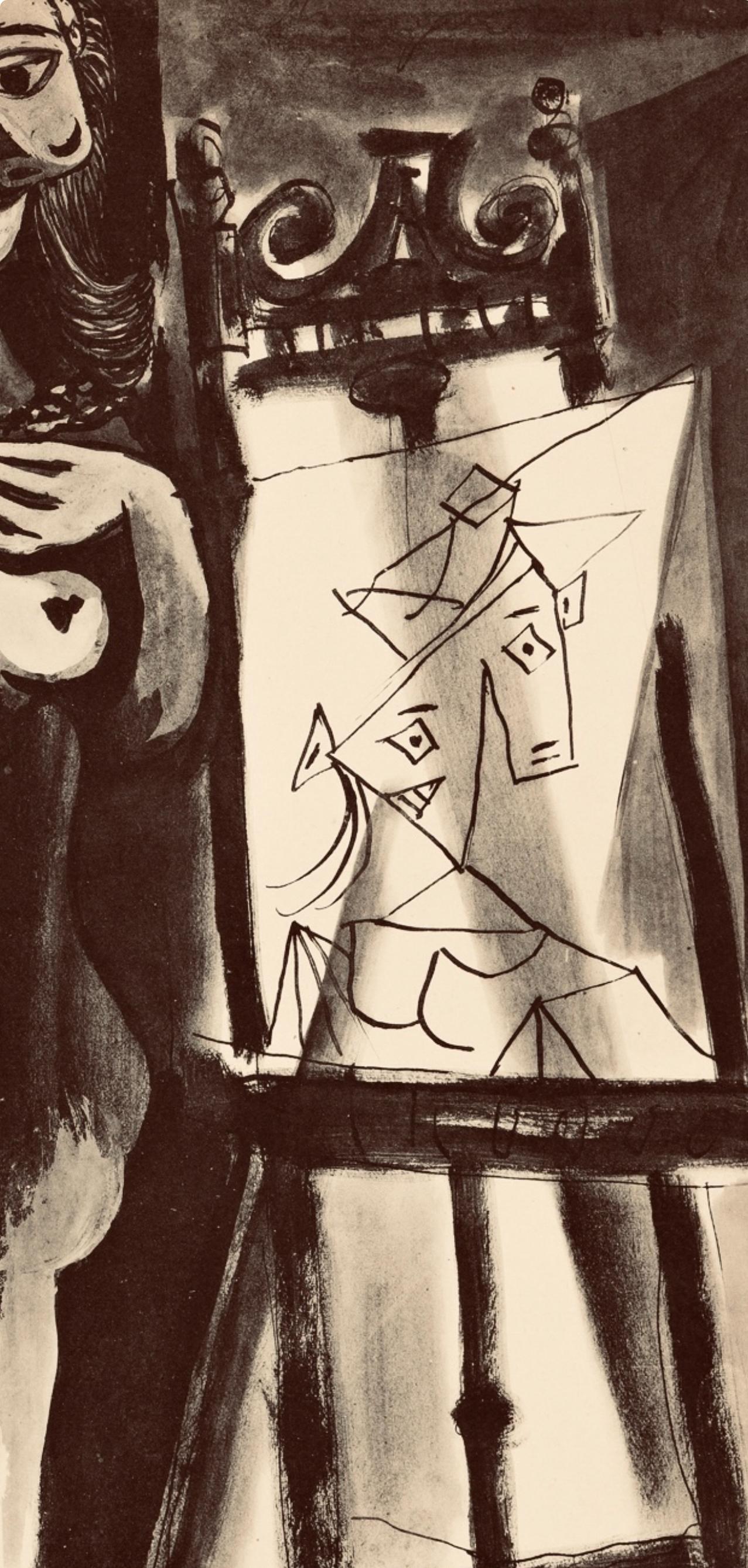 Support : Lithographie sur papier vélin
Année : 1948
Taille du papier : 16.54 x 11.81 pouces
Inscription : Inscription : Non signé et non numéroté, tel que délivré
Notes : Extrait de l'album, Carnet de dessins de Picasso : reproduits au format de