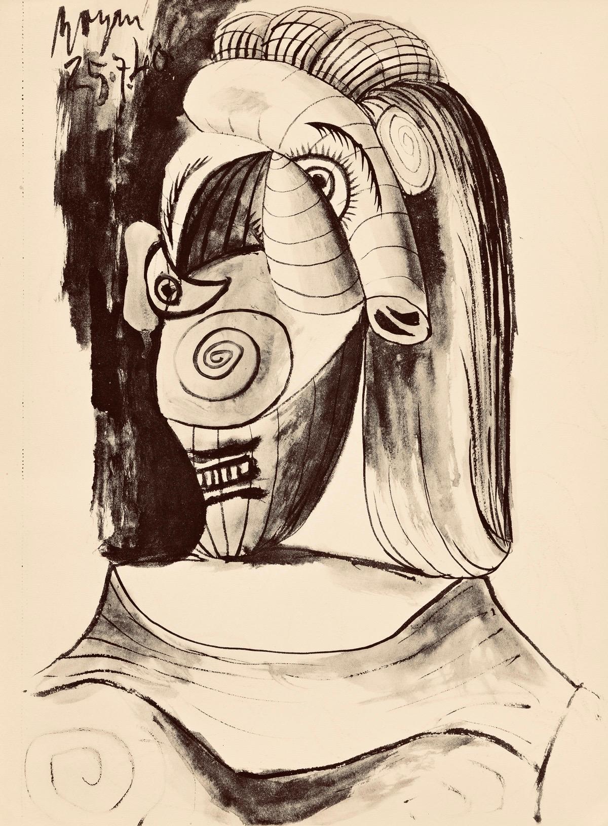 Support : Lithographie sur papier vélin
Année : 1948
Taille du papier : 16.54 x 11.81 pouces
Inscription : Inscription : Non signé et non numéroté, tel que délivré
Notes : Extrait de l'album, Carnet de dessins de Picasso : reproduits au format de