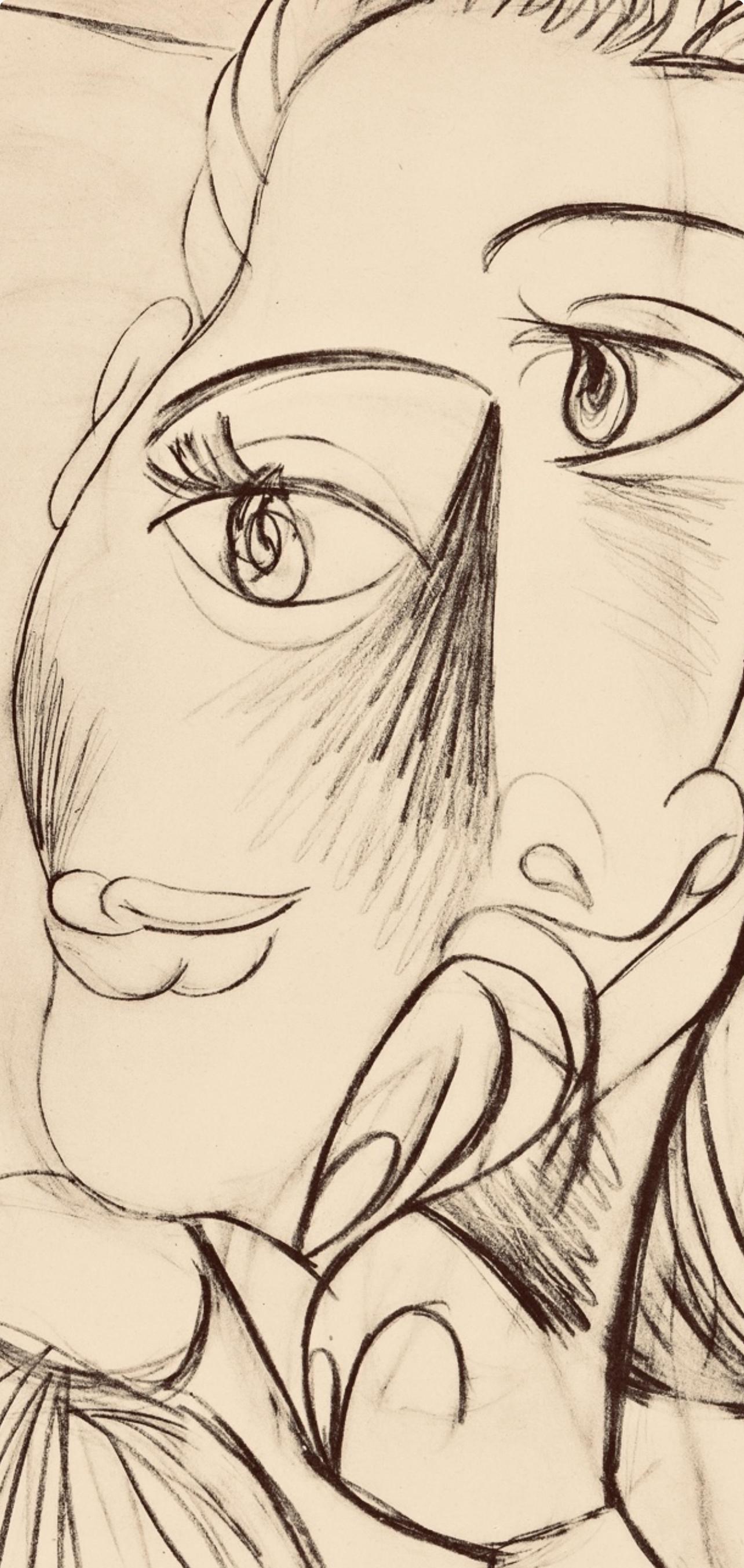 Support : Lithographie sur papier vélin
Année : 1948
Taille du papier : 16.54 x 11.81 pouces
Inscription : Inscription : Non signé et non numéroté, tel que délivré
Notes : Extrait de l'album, Carnet de dessins de Picasso : reproduits au format de