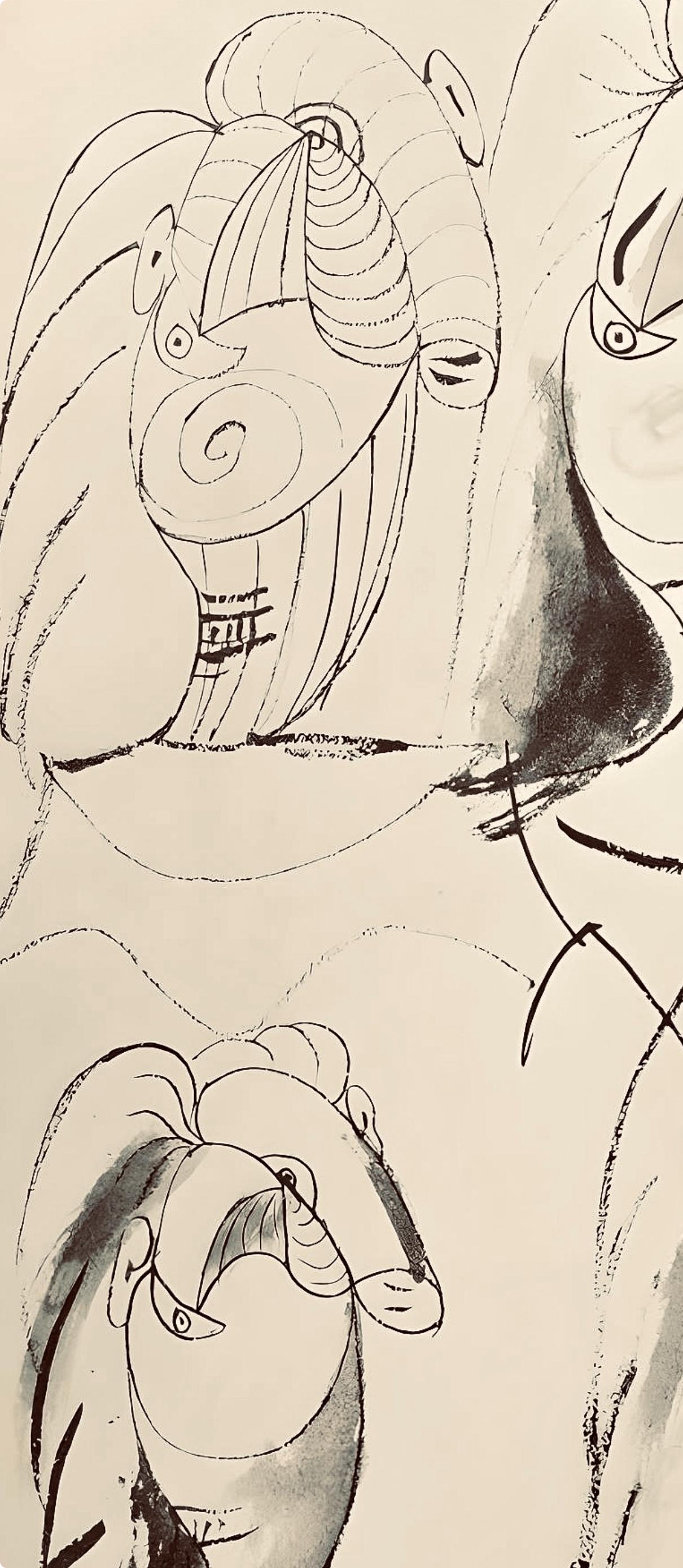 Support : Lithographie sur papier vélin
Année : 1948
Taille du papier : 16.54 x 11.81 pouces
Inscription : Inscription : Non signé et non numéroté, tel que délivré
Notes : Extrait de l'album, Carnet de dessins de Picasso : reproduits au format de