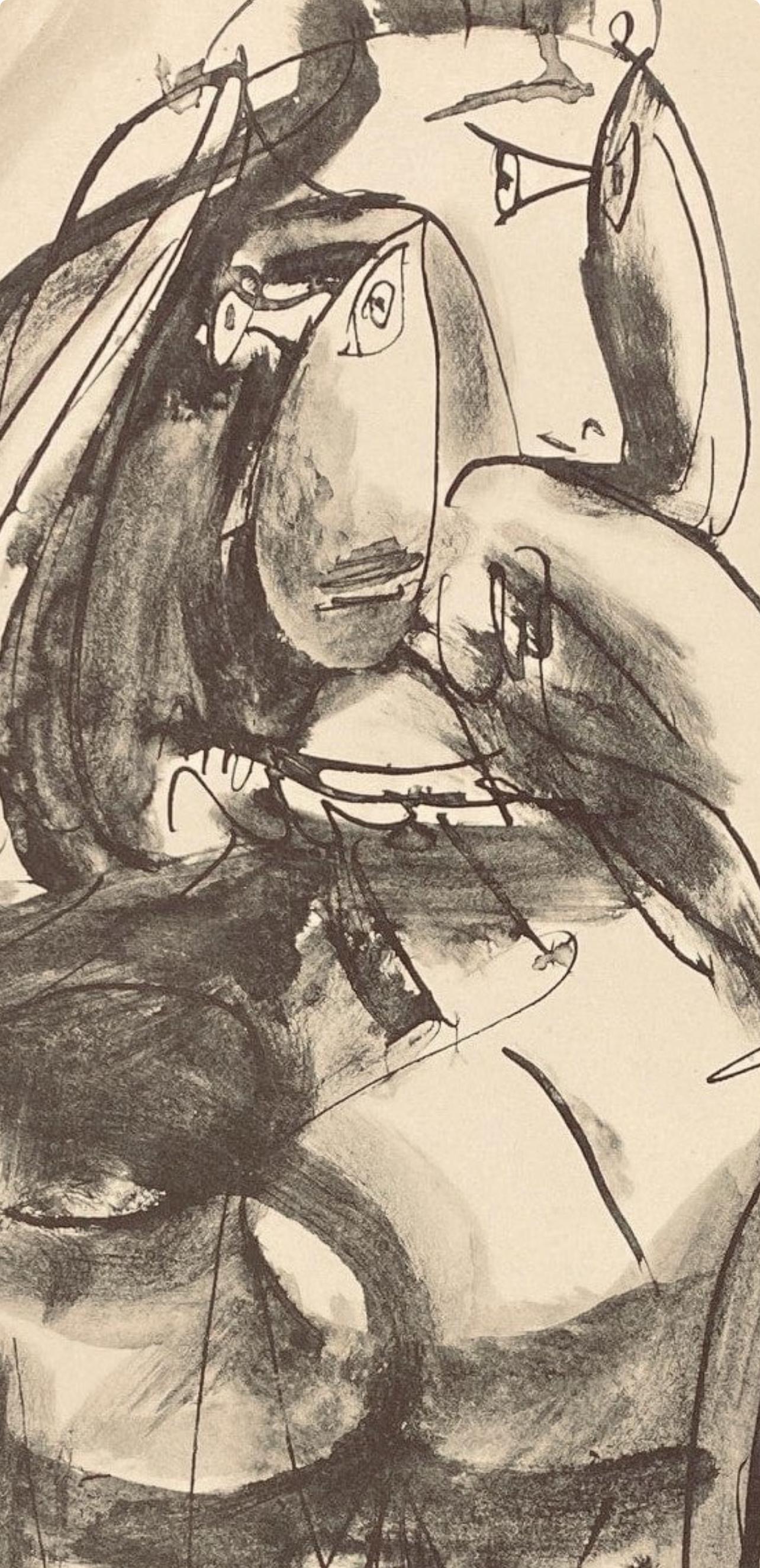Support : Lithographie sur papier vélin
Année : 1948
Taille du papier : 16.54 x 11.81 pouces
Inscription : Inscription : Non signé et non numéroté, tel que délivré
Notes : Extrait de l'album, Carnet de dessins de Picasso : reproduits au format de